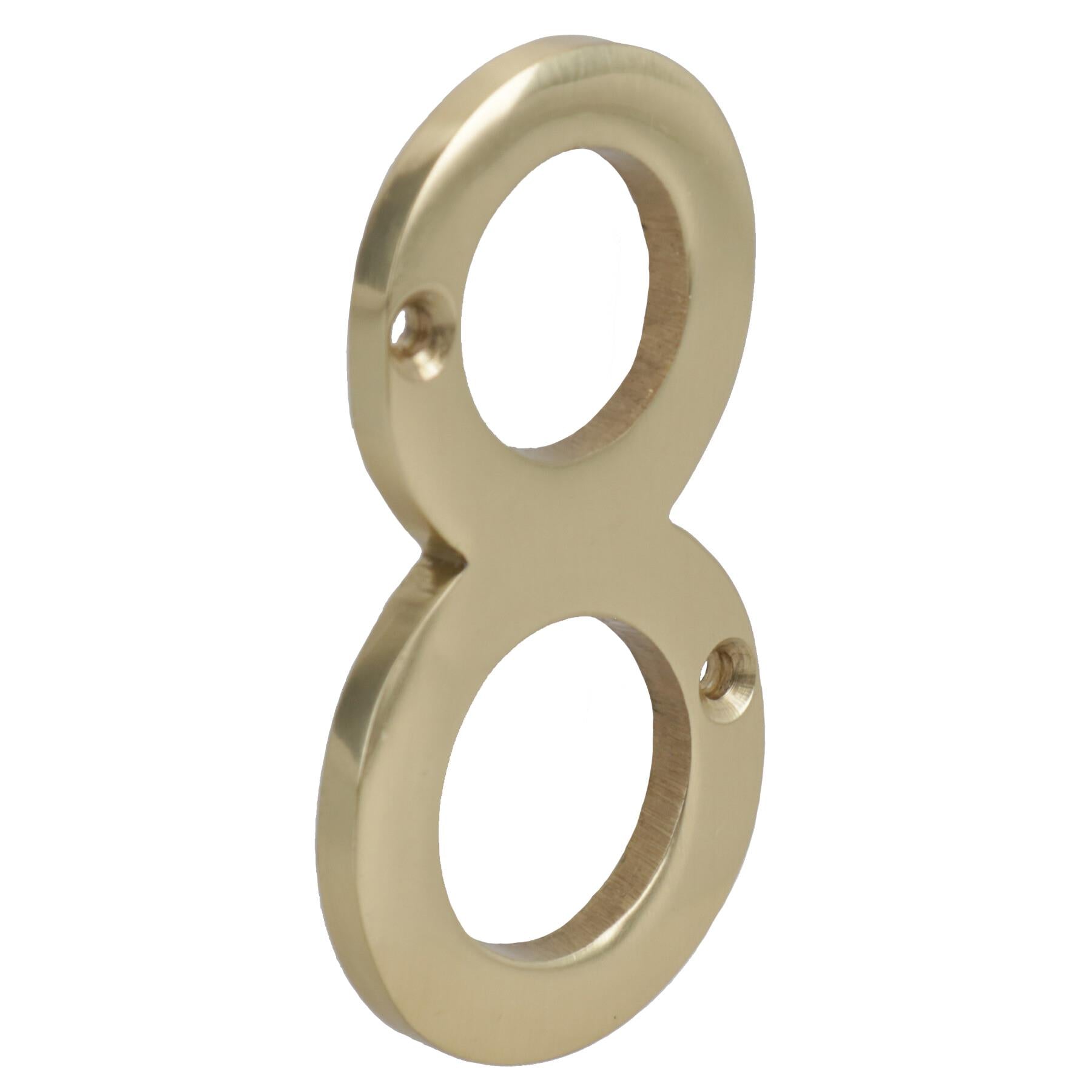 Brass House Numbers Numerals 0-9 Door Sign 70mm Plaque Street Letter Mail