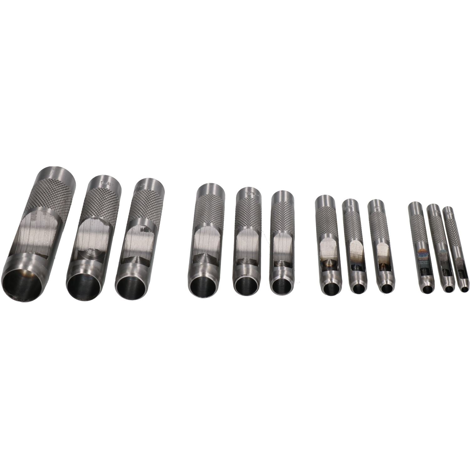 Lot de 12 poinçons creux pour marquage des joints, ceintures en cuir et toile 1/8" - 3/4"