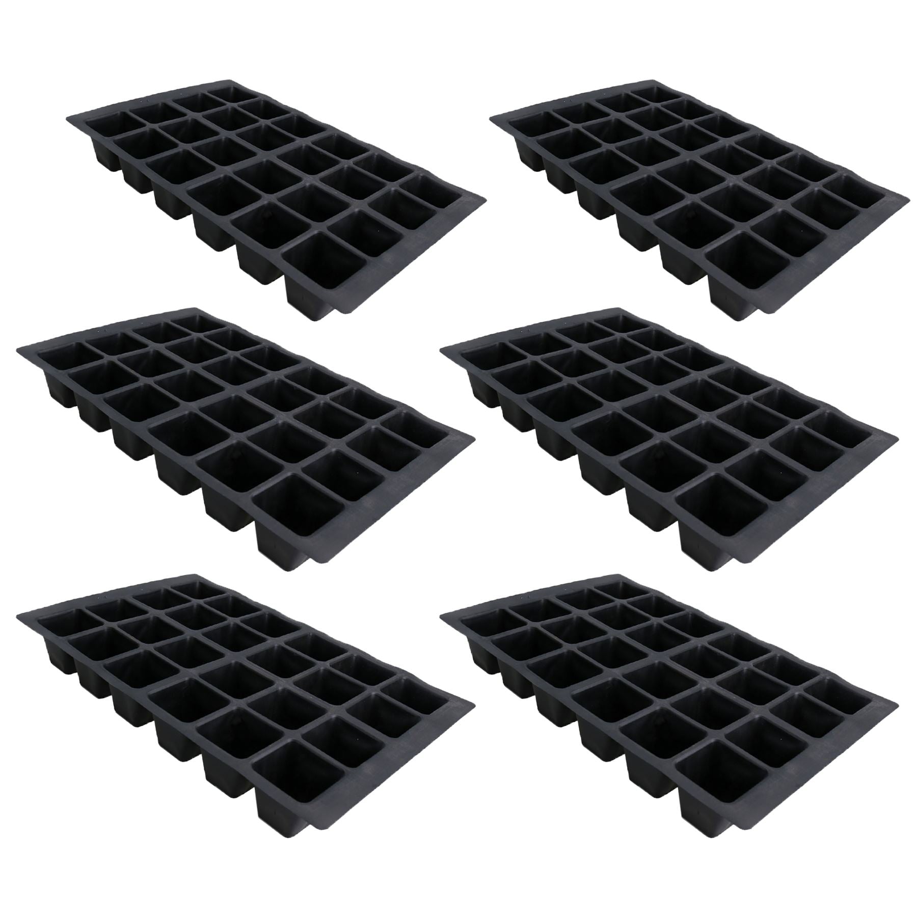 Lot de 24 plateaux pour plantes à massif, inserts en plastique, pots de germination de graines