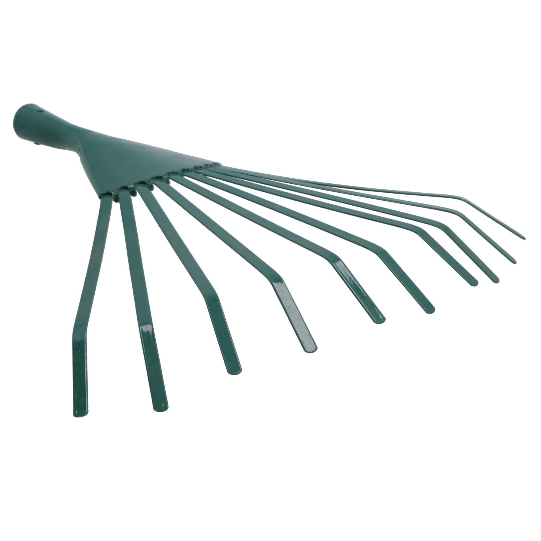 Garden Lawn Rake Replacement Head 10 Tooth Leaf Leaves Grass Yard Green
