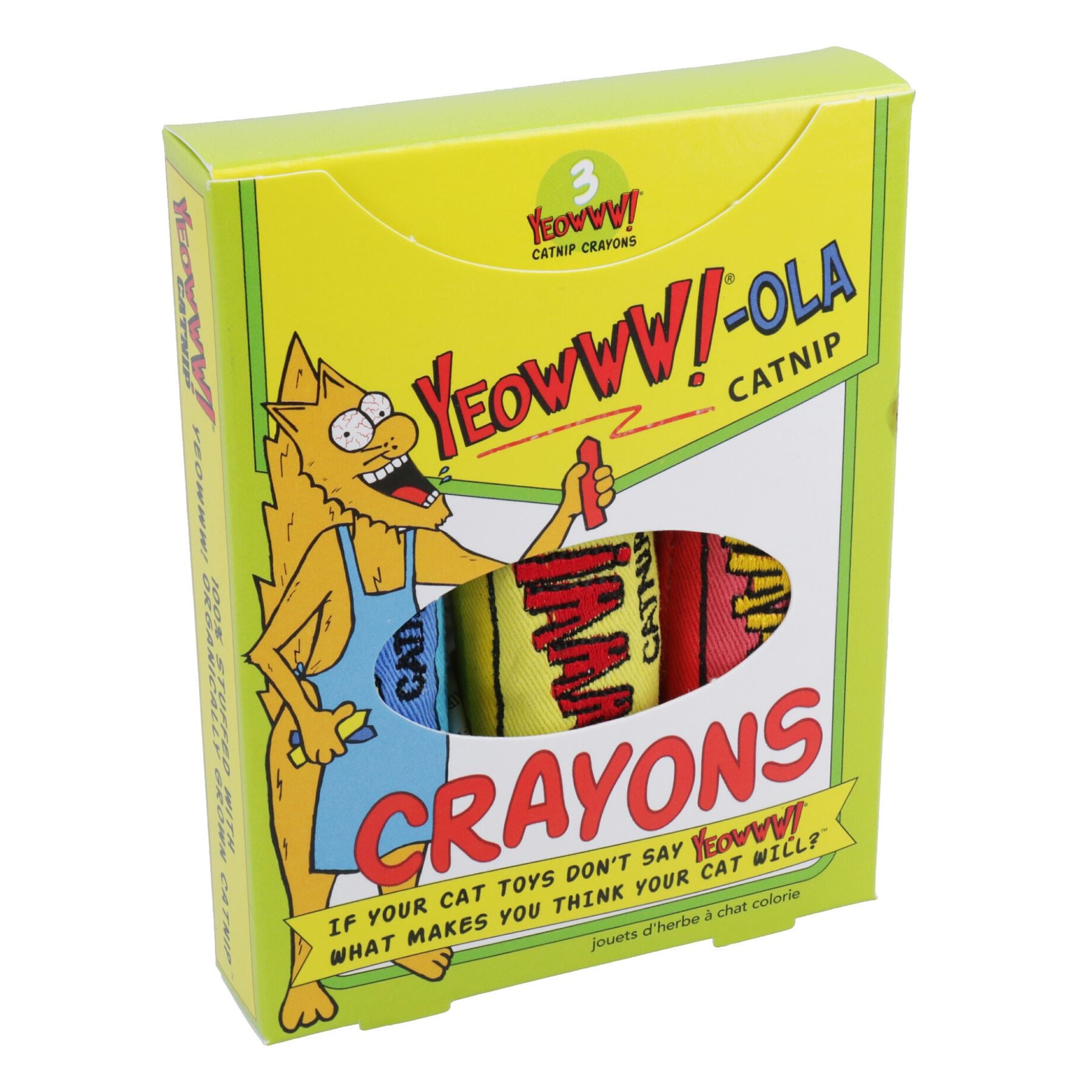 3er-Pack Yeow Interaktive Katzenminze für Kätzchen, Buntstifte mit Katzenminze, Katzenspielzeug, Spielspielzeug, Katzengeschenk