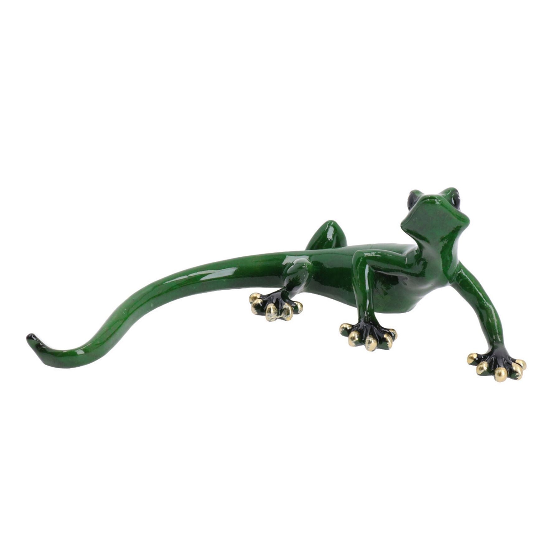 Green Gecko Lizard Resin Wall Shed Sculpture Statue Ornament House Small