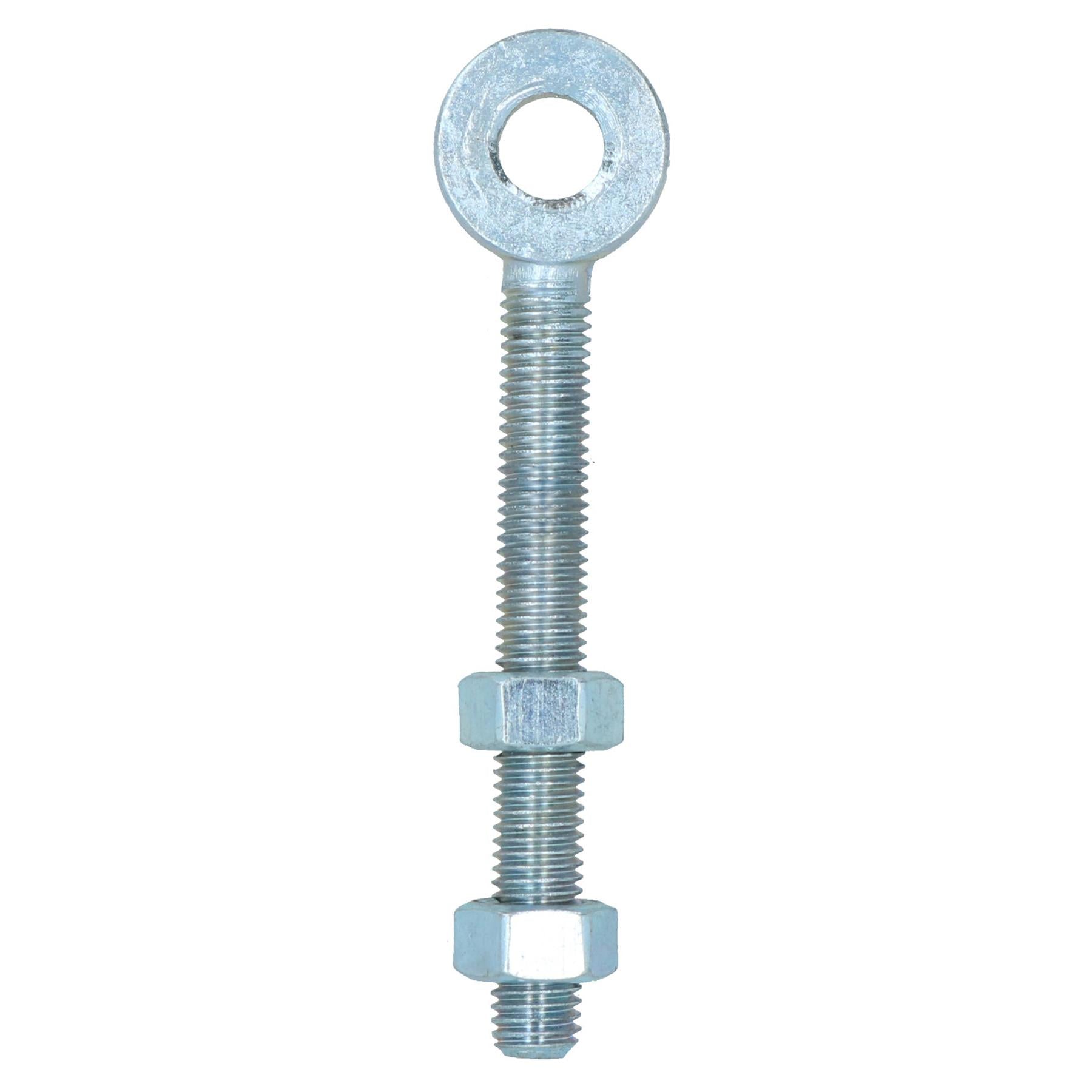 Swing Gate Long Eye Bolts Hinge + Nuts Adjustable Zinc Plated 12mm – 24mm