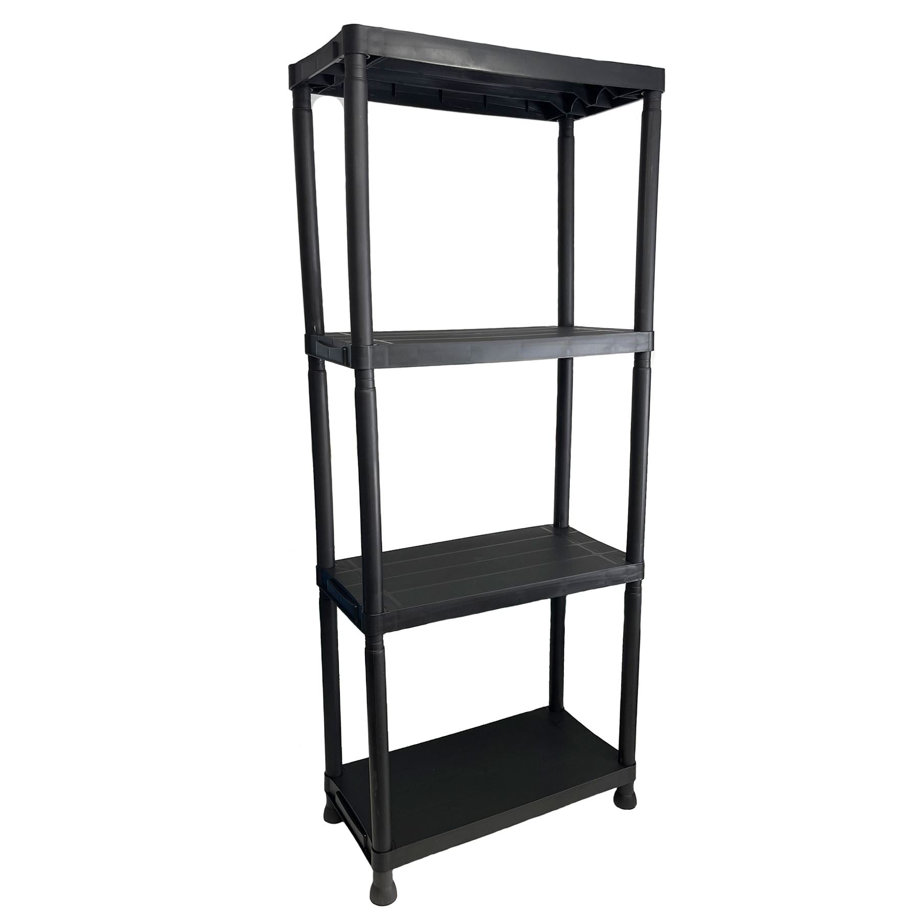 Étagère en plastique robuste à 4 niveaux pour le rangement du bureau à domicile 131 x 61 x 30 cm