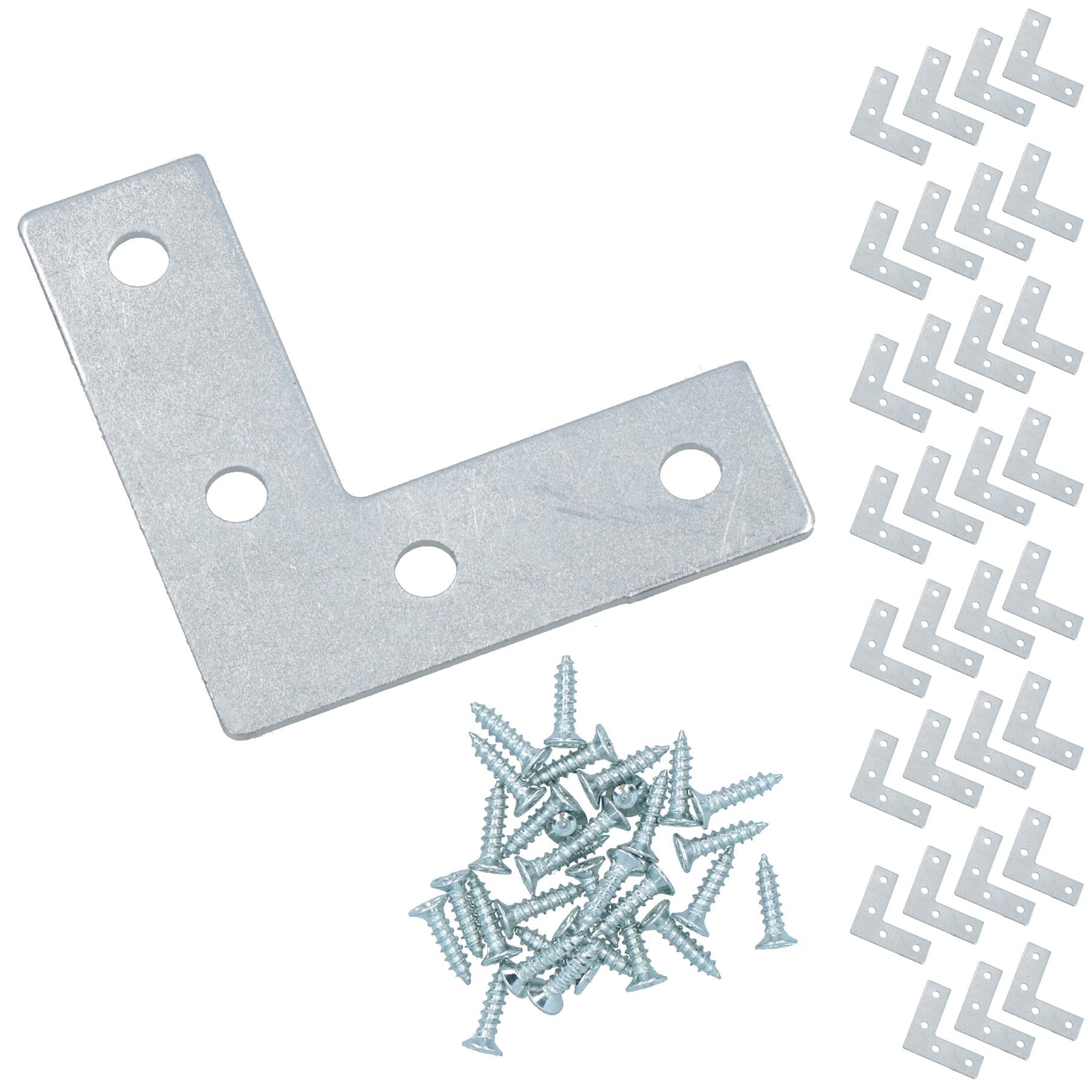 50mm (2in.) Corner Mending Plate Angle Bracket L Shape Reinforcing Repairing