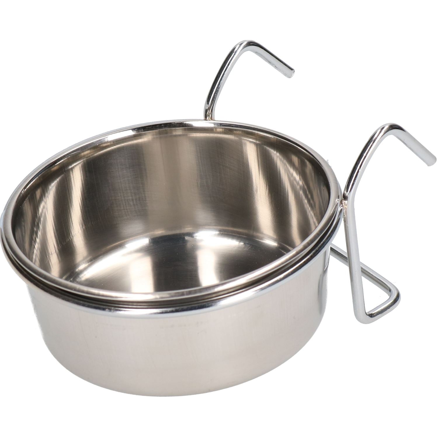 250 ml Edelstahl-Trinkbecher für Kleintiere, Hunde und Vögel mit Hakenhalter