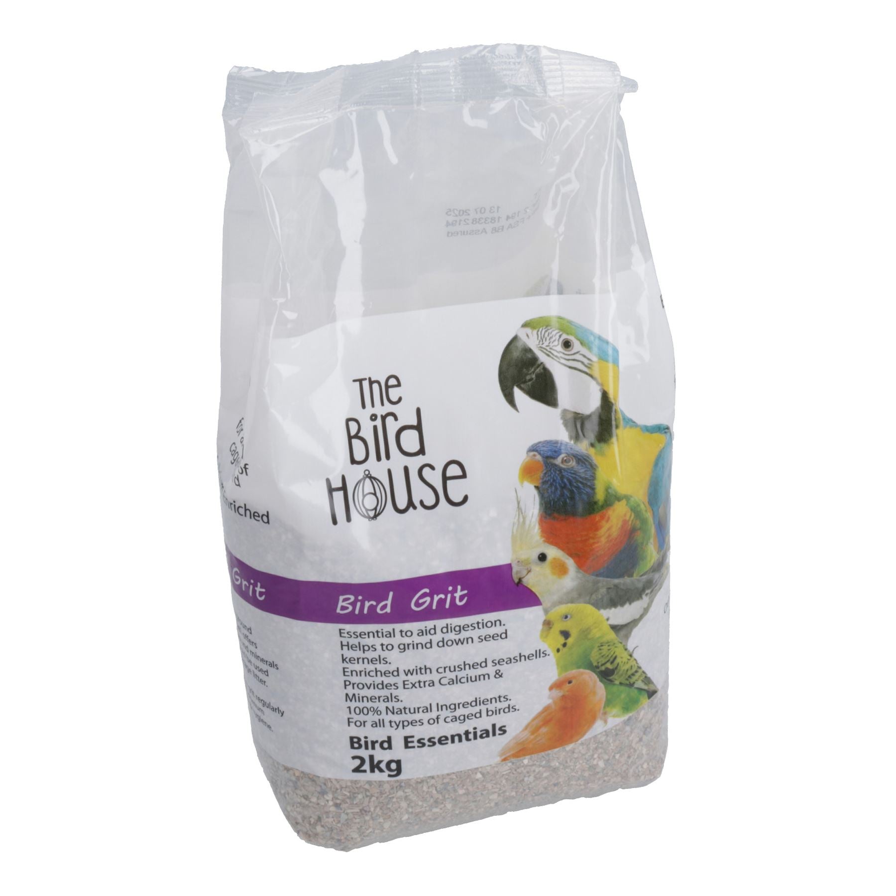 2PK 2KG Bird Grit With Ground Oyster Calcium &Mineral Aid Digestion Cage Litter