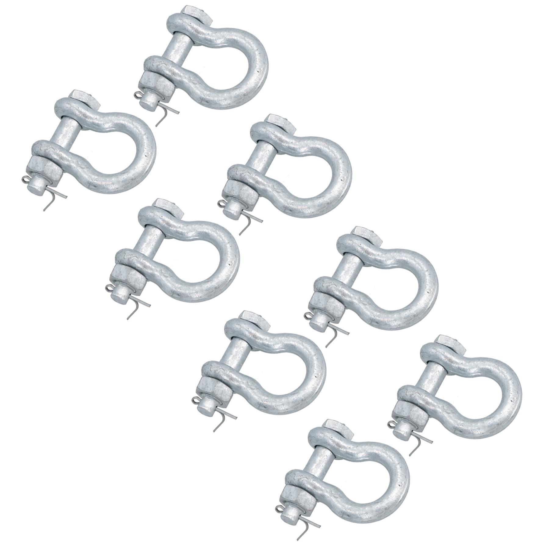 Galvanised Bow Shackle Safety Pin 5/8in (16mm) 3.25T to US Fed Spec