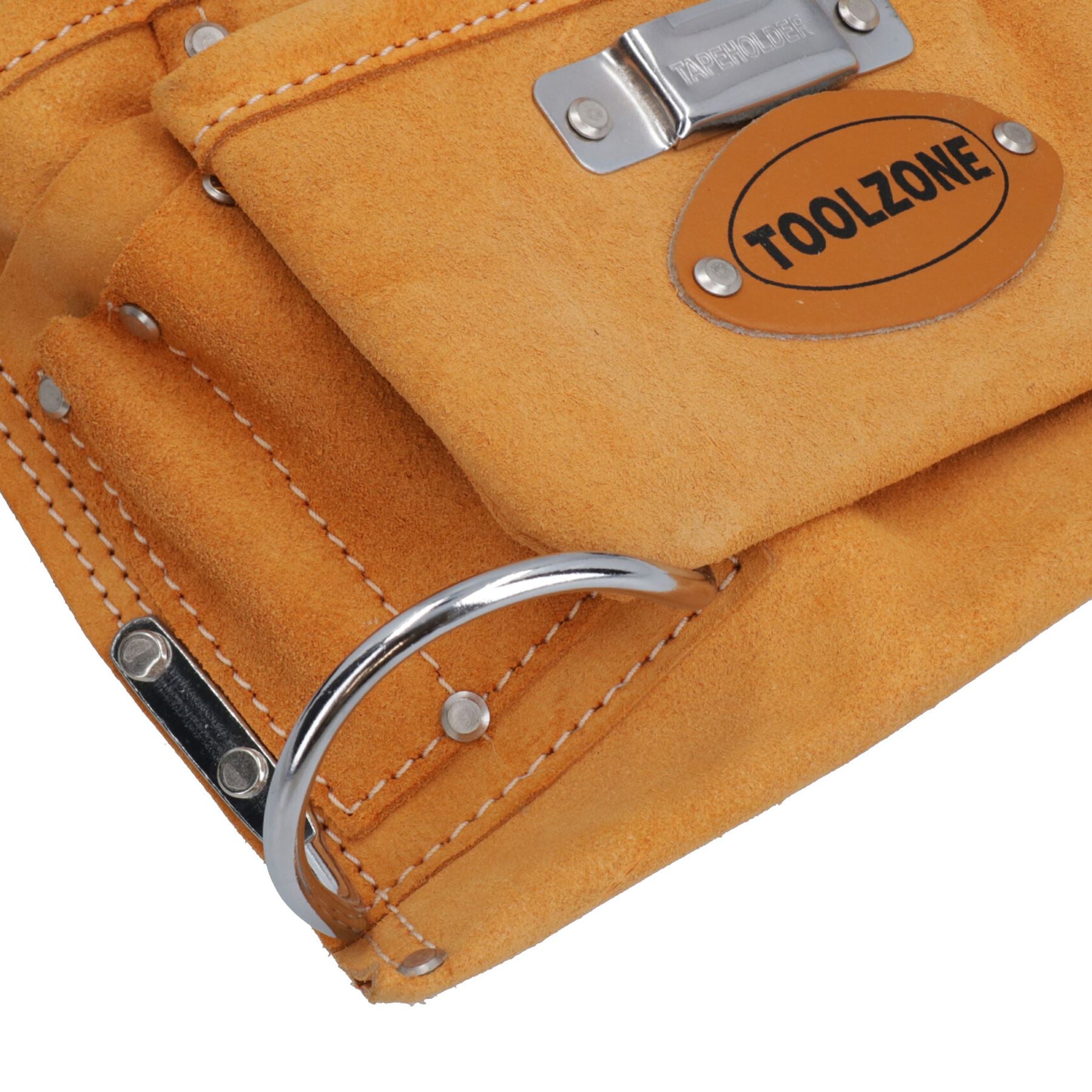 Leder-Gürtelrolle, Beutelhalter mit verstellbarem Web-Gürtelschnallen-Clip, 5 Taschen