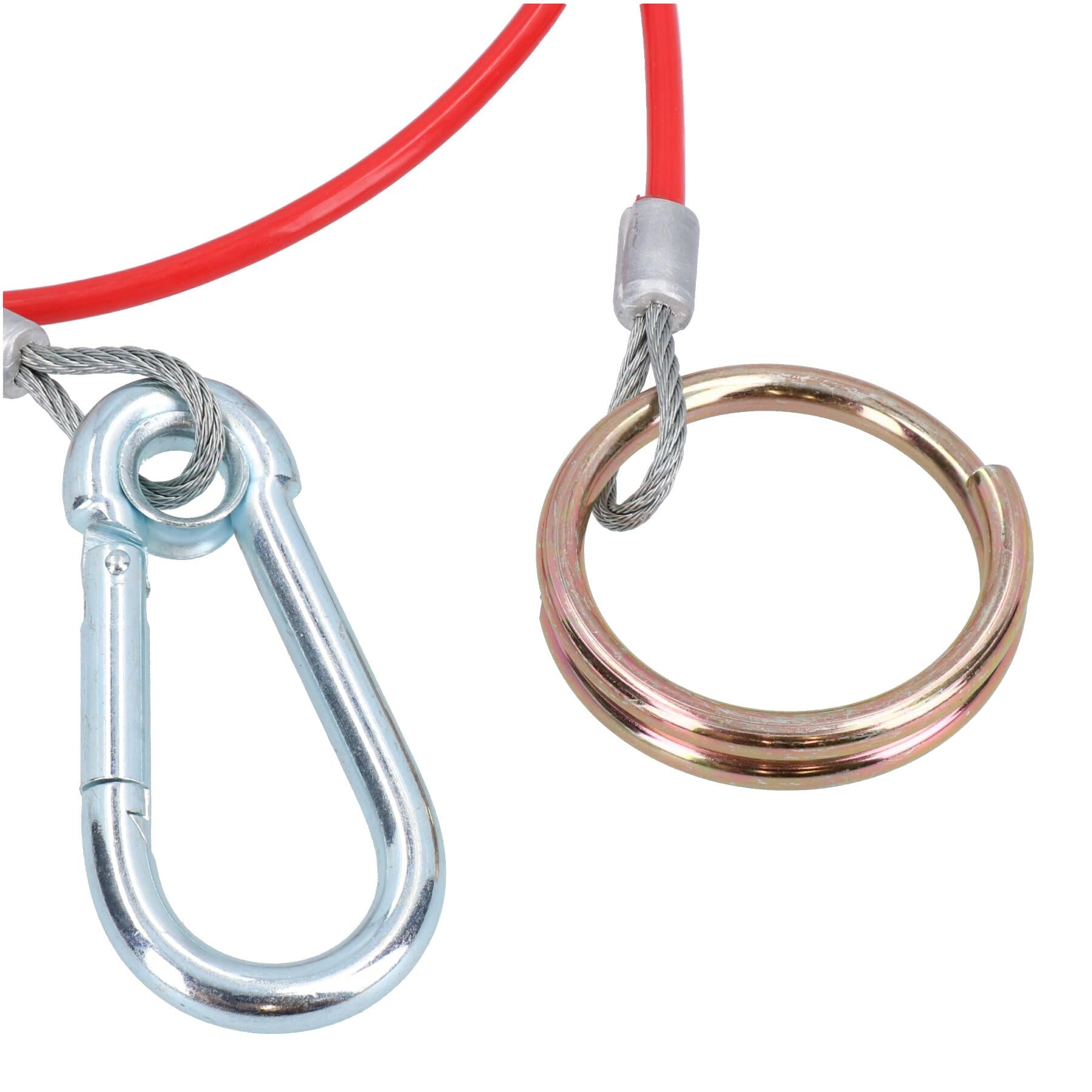 1 m 2 mm gebremstes Abreißkabel für Anhänger (rot) TR027