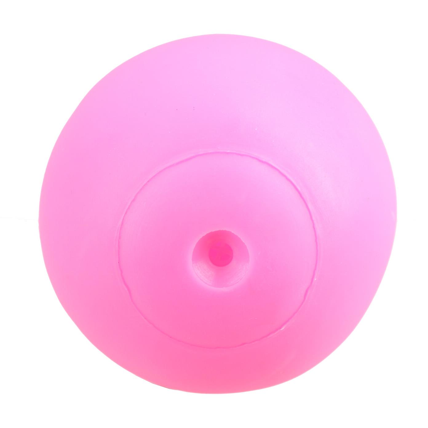 Rosa quietschende Smiley Gesicht Vinyl Hund Ball spielen Haustier Spielzeug Apportieren spielen Squeezing