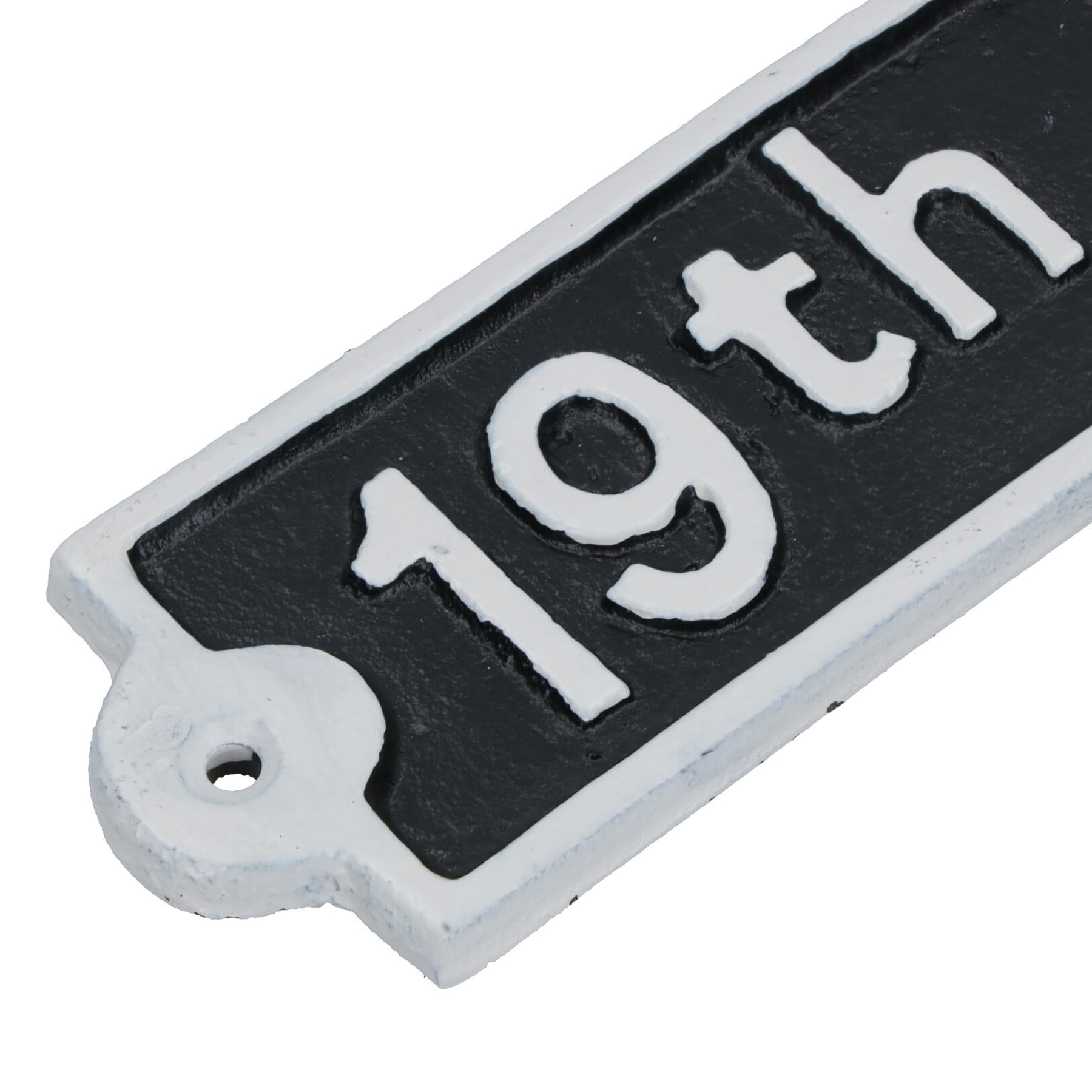 19th Hole Cast Iron Sign Plaque Wall Door Fence Post House Garden Yard Bar Pub