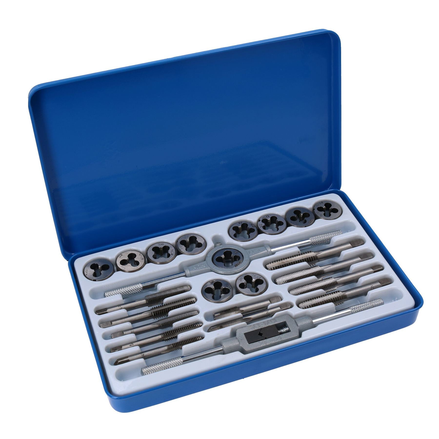 Jeu de tarauds et filières UNF UNC Imperial SAE 1/8" - 1/2" grossier + fin 24 pièces