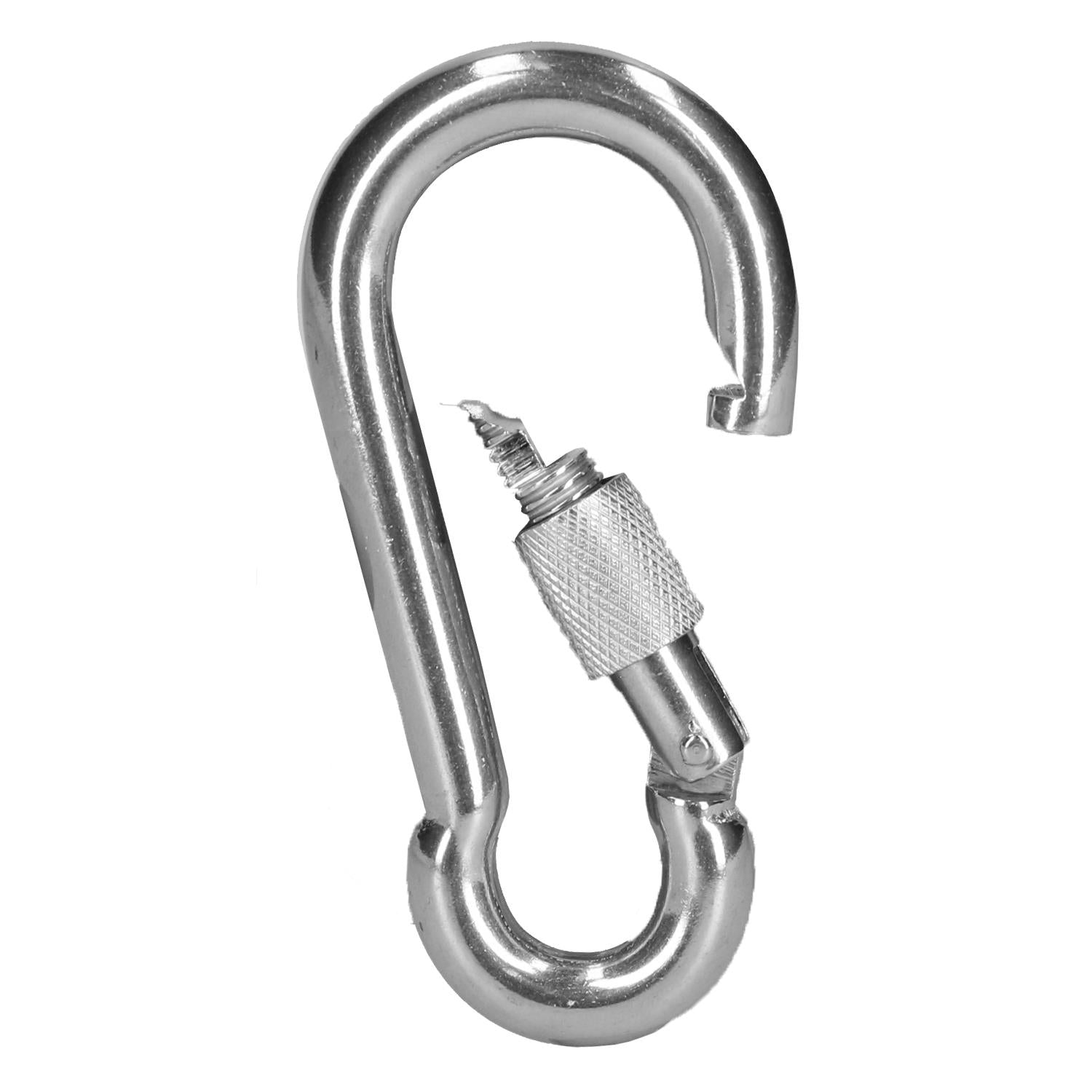 Mousqueton à vis 10 mm en acier inoxydable de qualité marine