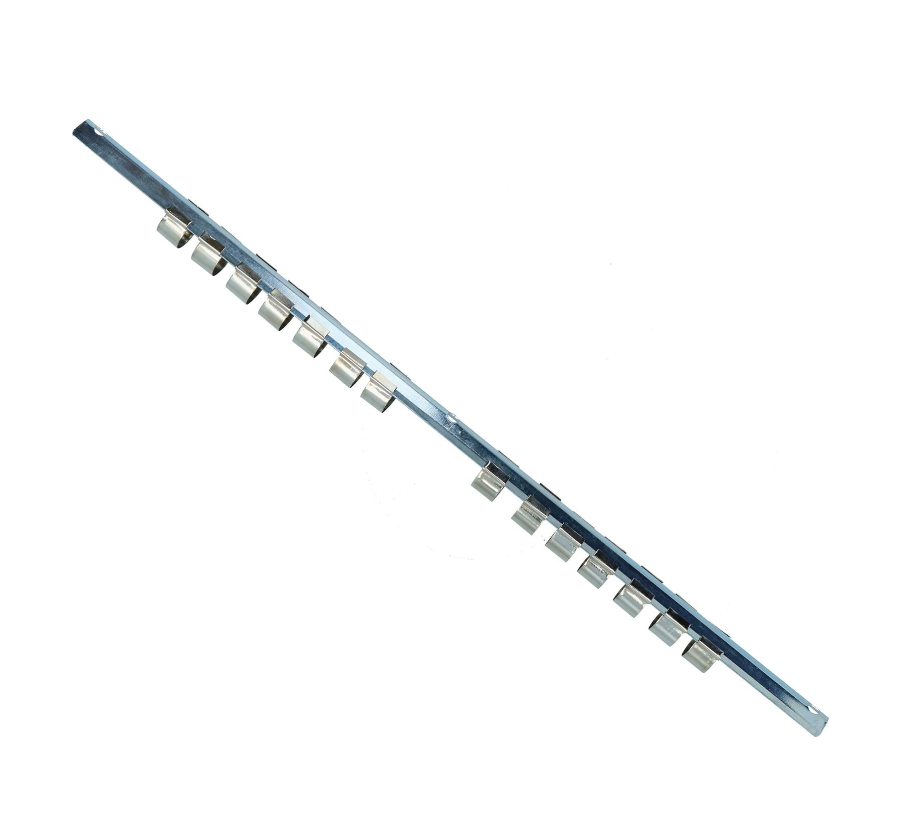 Support de rangement pour rail de douilles à entraînement 3/8" ou 1/2" Clips d'organisation 14 clips par rail