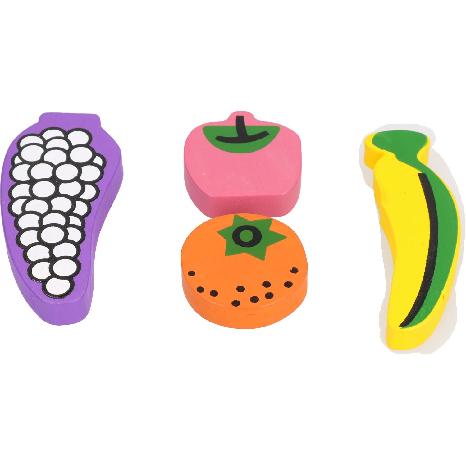 Lot de 4 jouets à grignoter en forme de fruits Woodies pour petits animaux