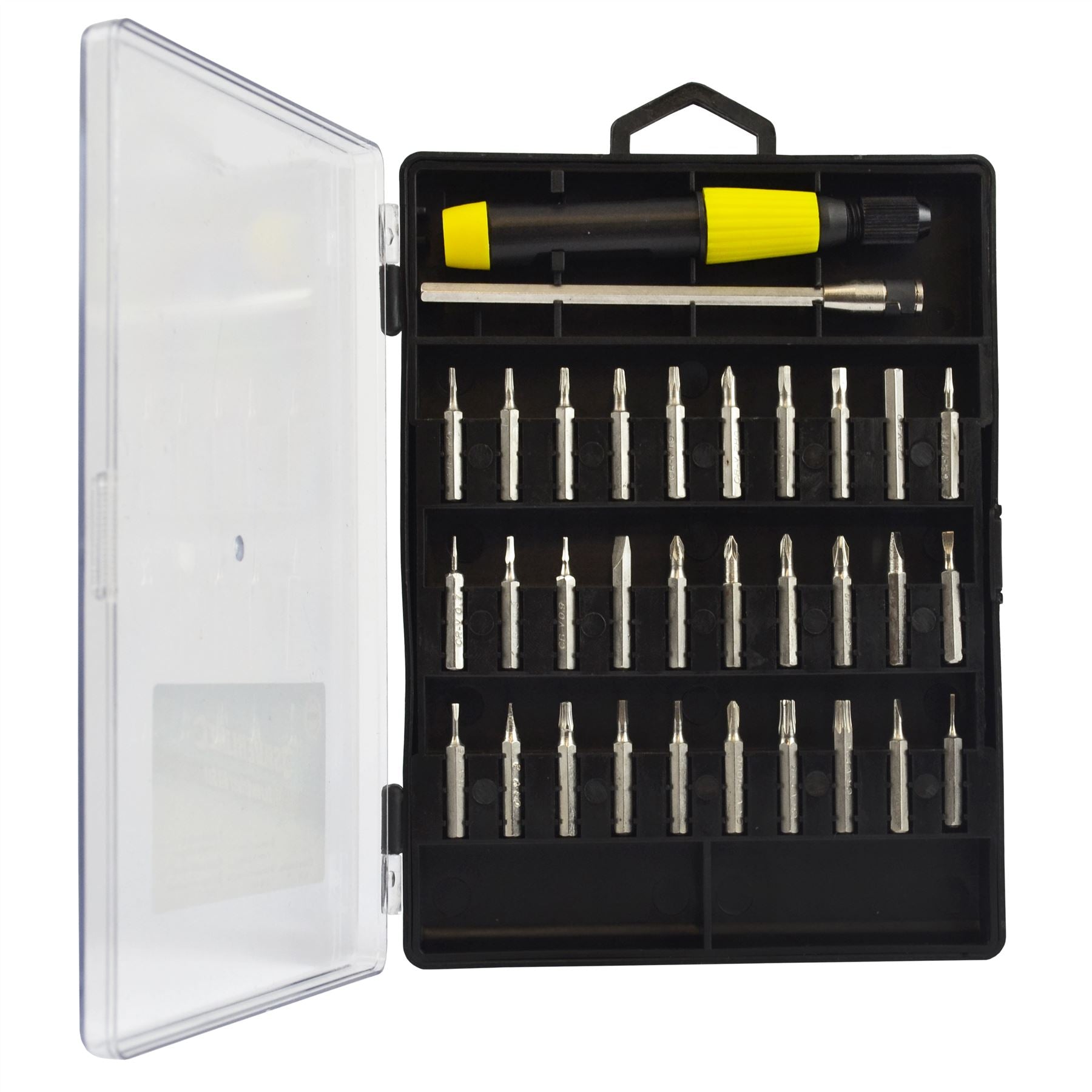 Precision Screwdriver Bit Set 32pce with Easy Grip Handle & Extension SIL287