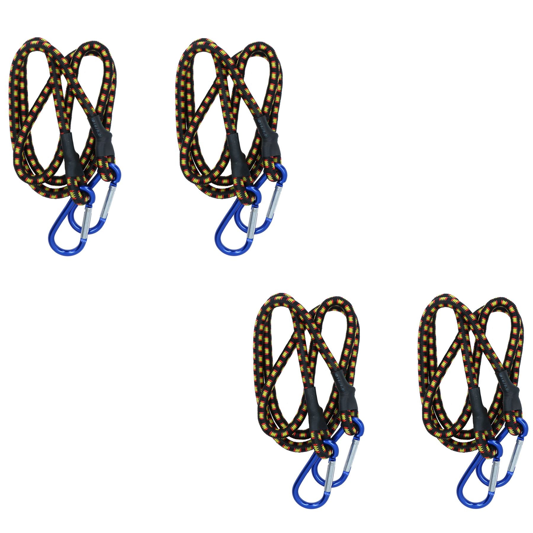 Sangle élastique de 48 po avec mousquetons en aluminium et support de fixation pour attache à crochet