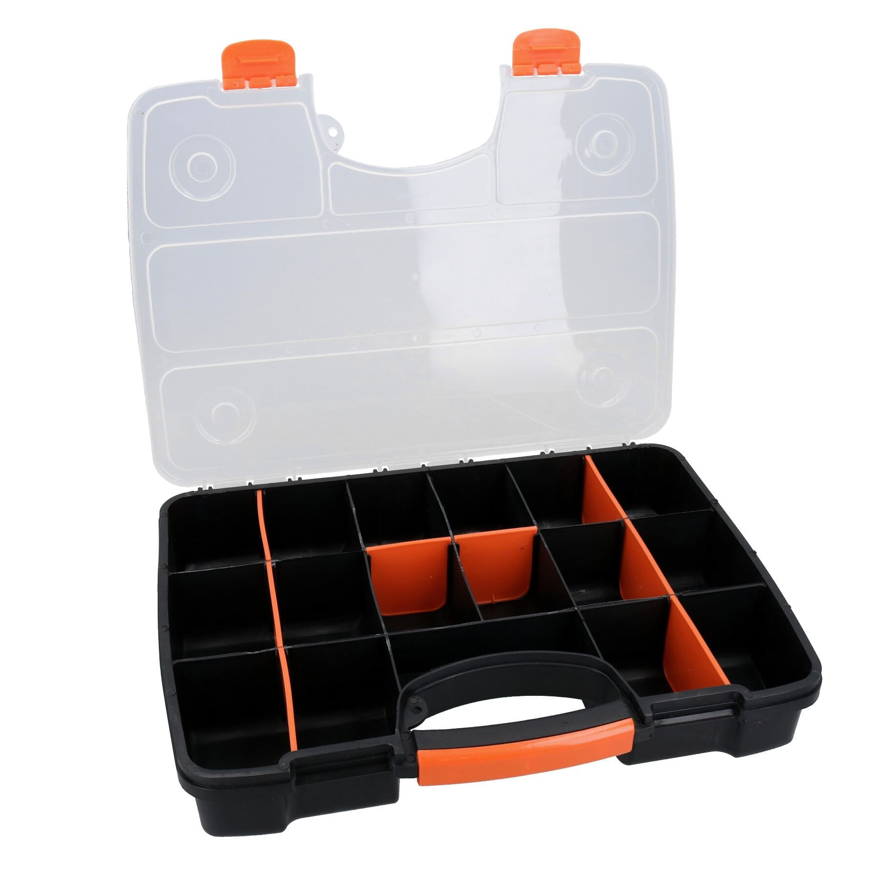Tool Storage Box Case Organiser 17 Removable Compartments For Screws Fixings