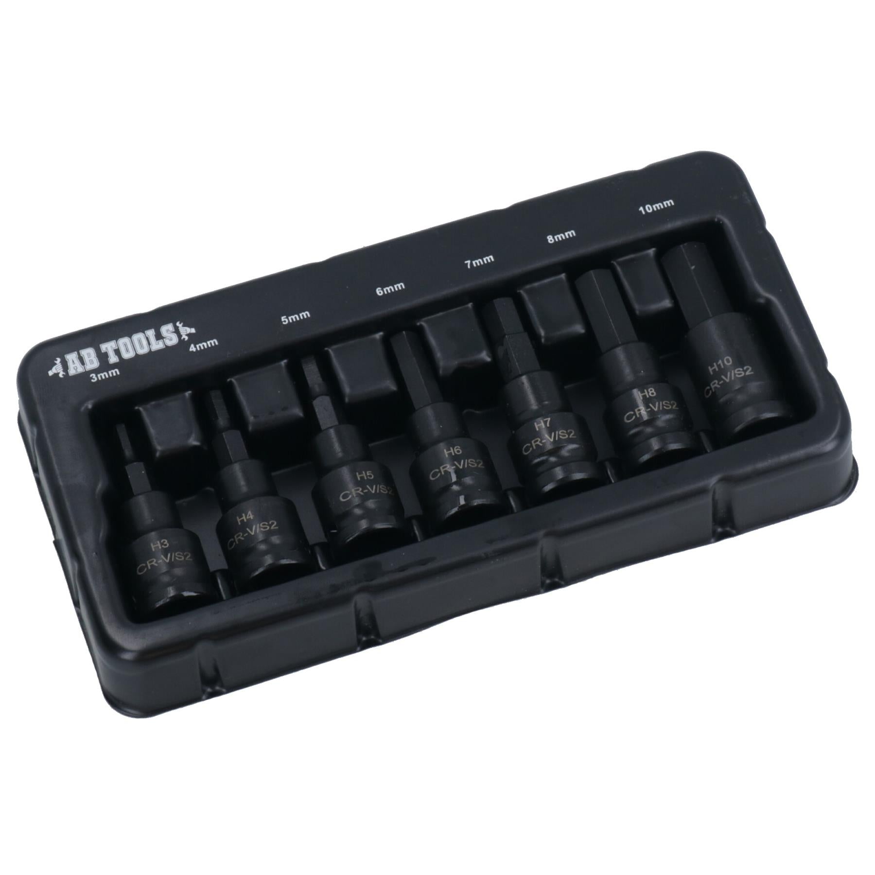 Douilles Allen métriques à six pans creux, entraînement 3/8 po, courtes et courtes, 3 mm – 10 mm, 7 pièces