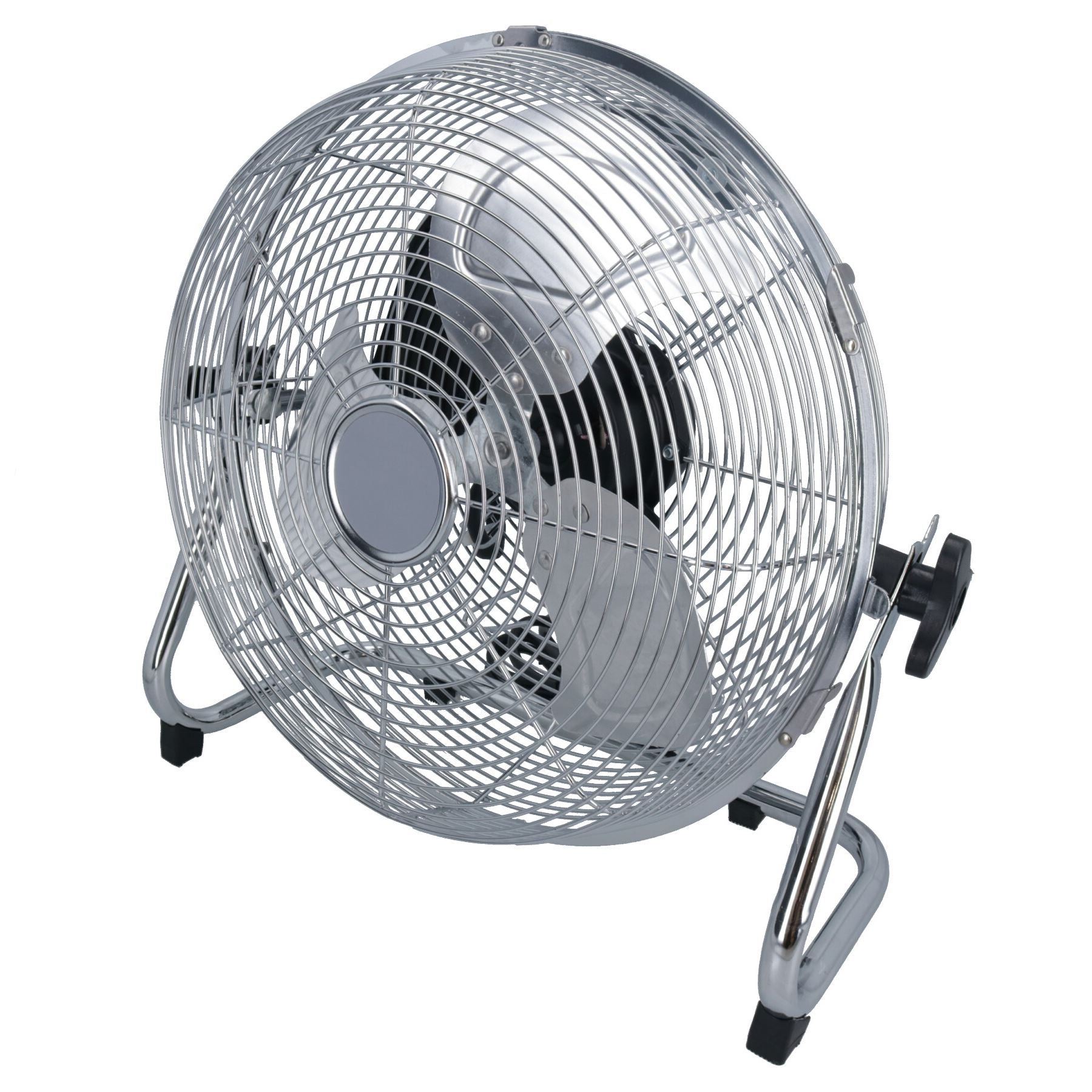 12 Inch Portable Metal Floor Fan Cool With Adjustable Tilt 50 Watt Motor UK Plug