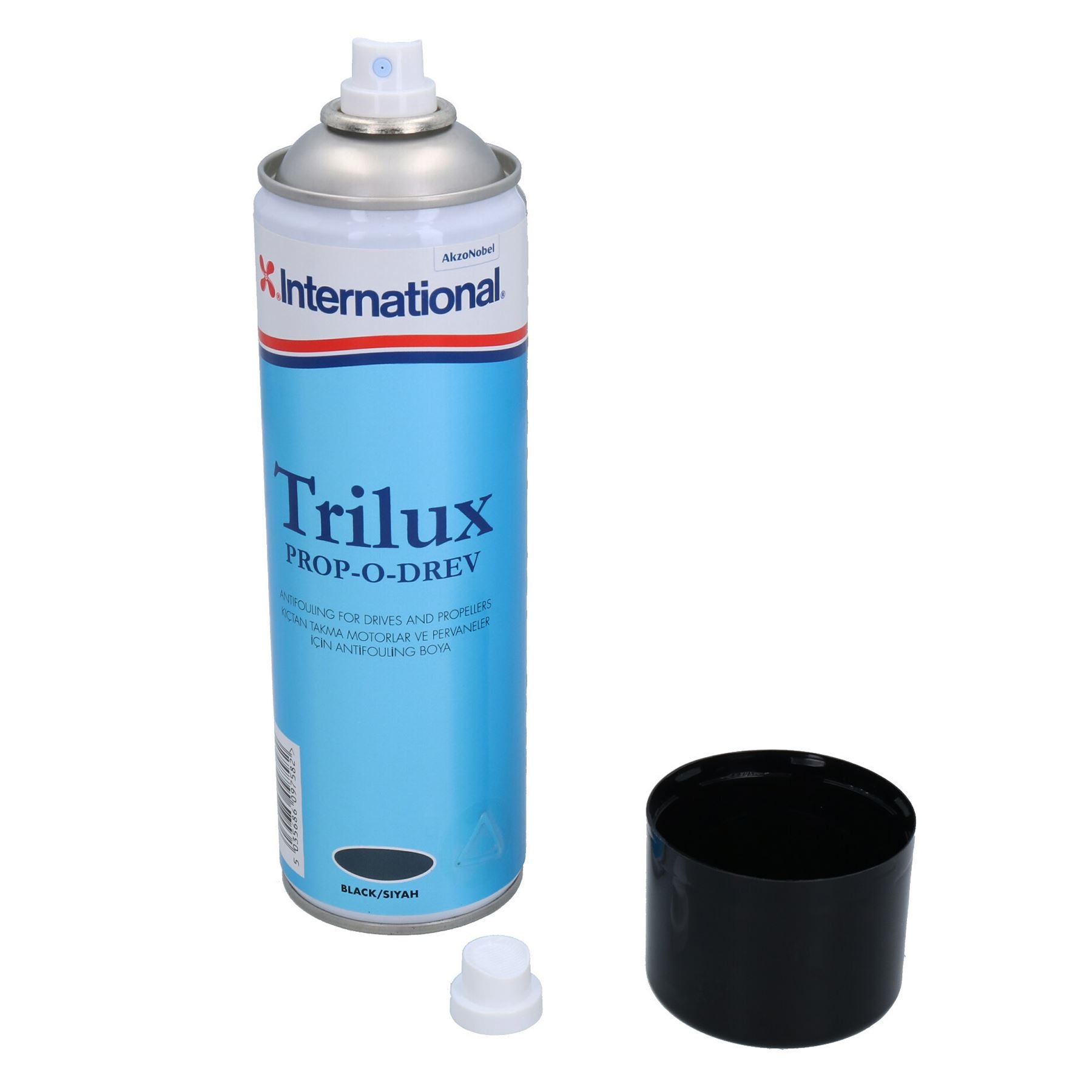International Trilux Prop-O-Drev Black Hard Antifouling Spray Paint Outdrive