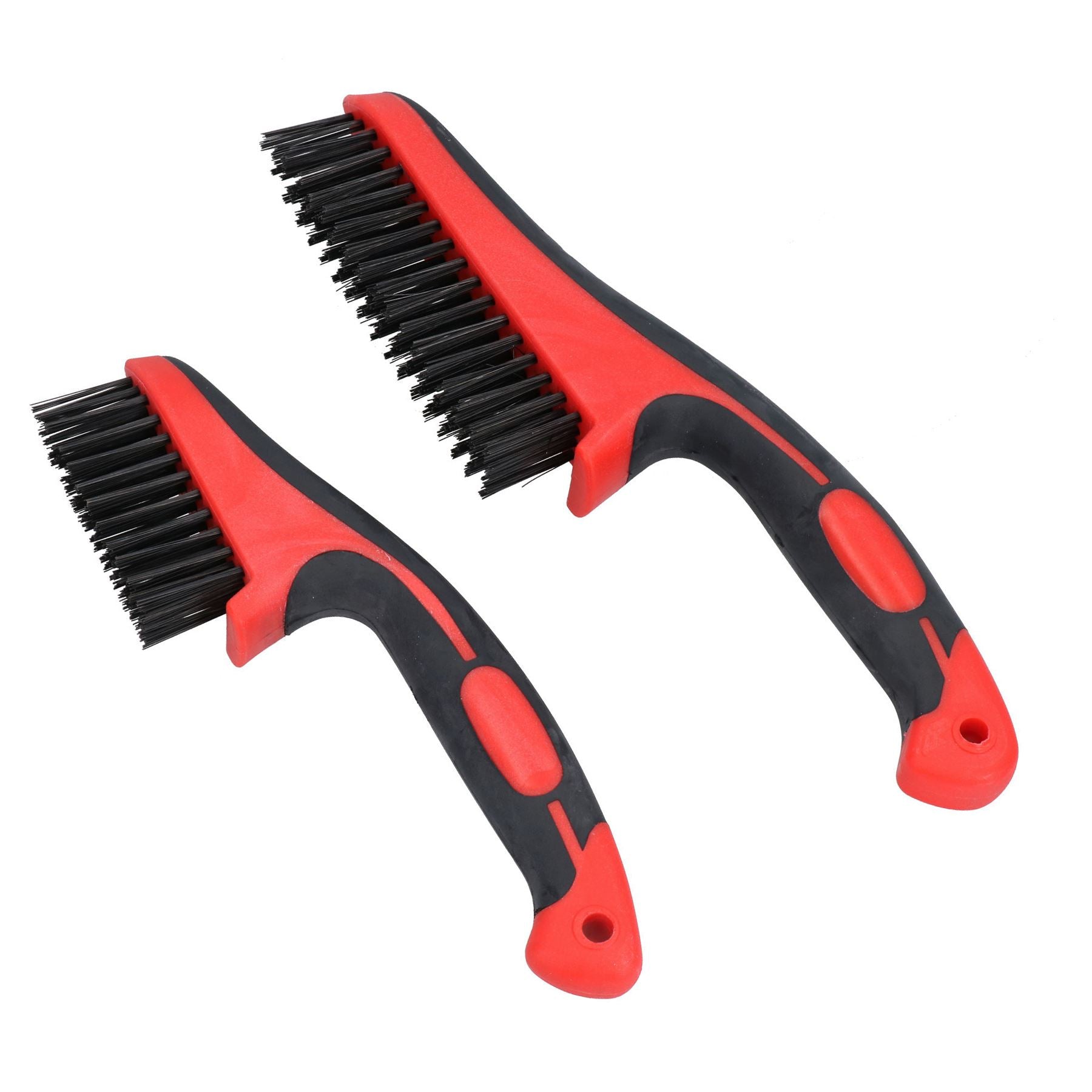 Brosse métallique portative pour éliminer la rouille, nettoyage, poignée en caoutchouc souple, 11" + 8,5"