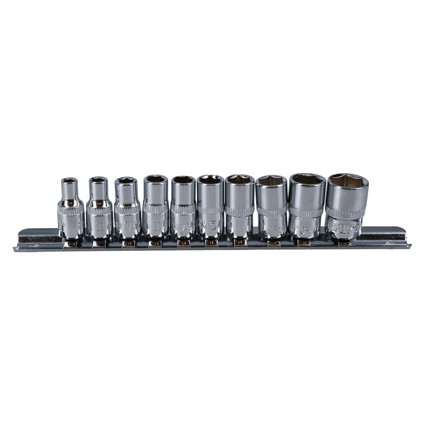 Douilles impériales peu profondes AF SAE à 6 pans 1/4" 5/32" – 1/2" Lot de 10 pièces