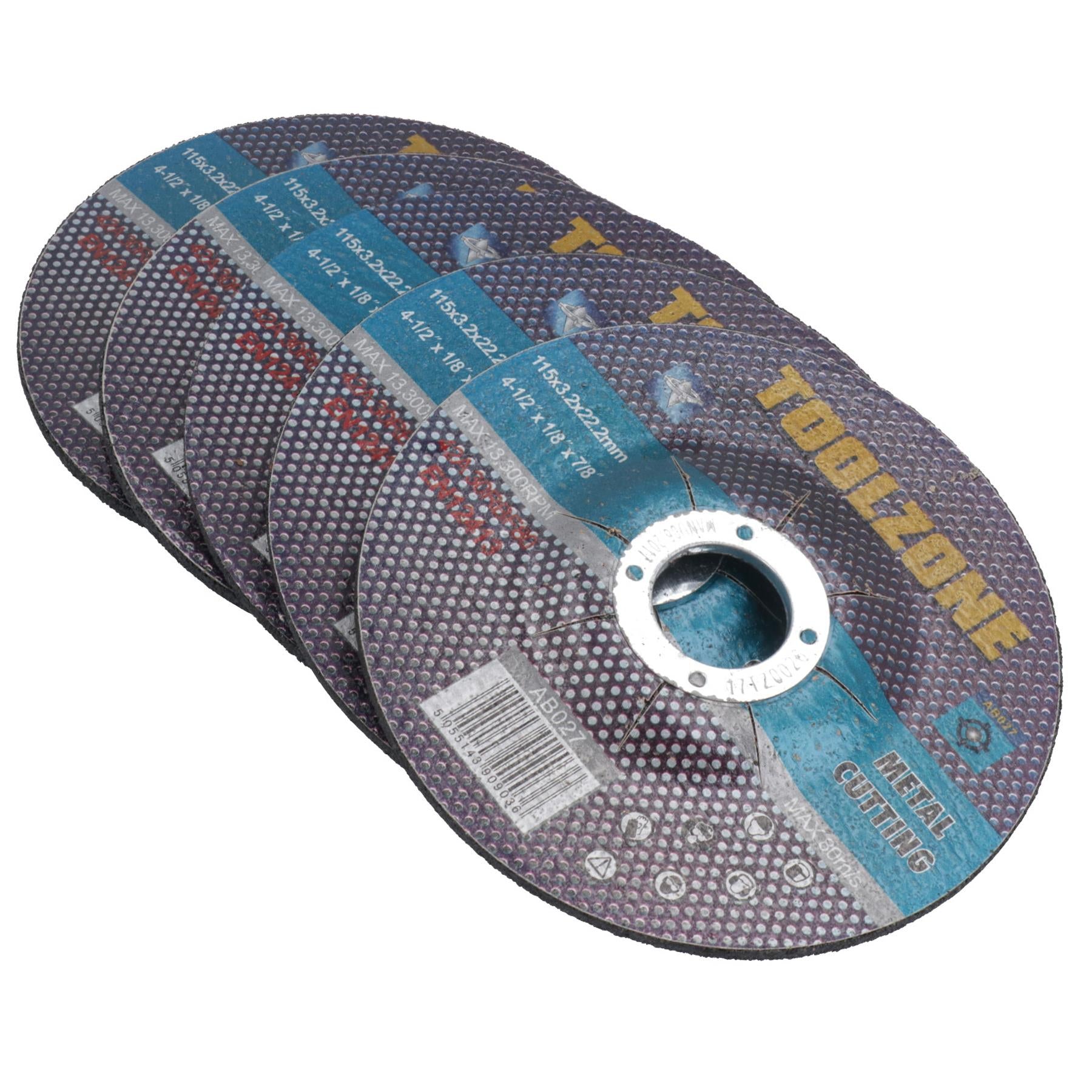 Metallschneiden, Schleifen, 115 mm / 4-1/2 Zoll. Winkelschleifscheiben für Stahl