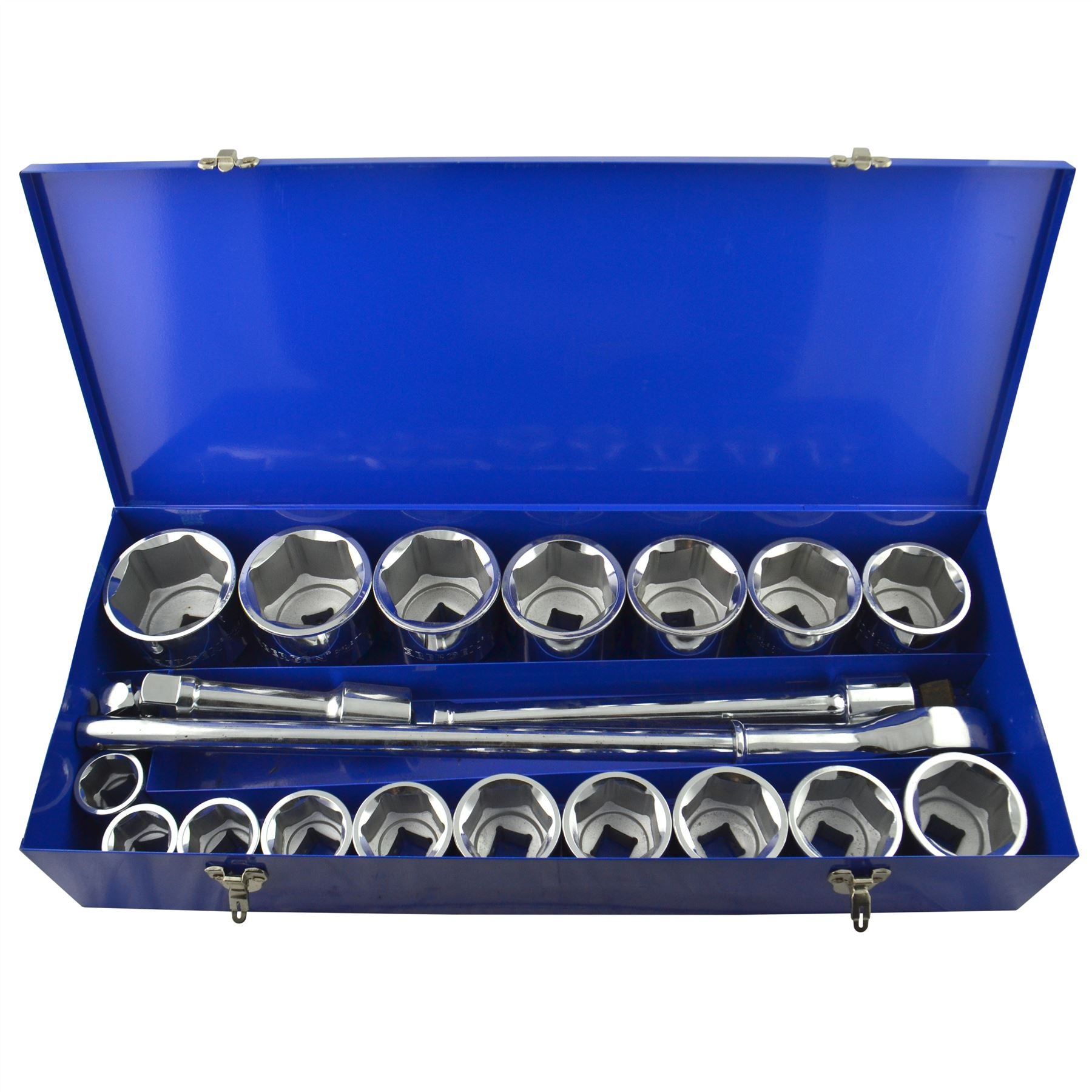 Kit de douilles métriques et d'accessoires à entraînement de 1" 30 mm - 80 mm 6 faces 21 pièces