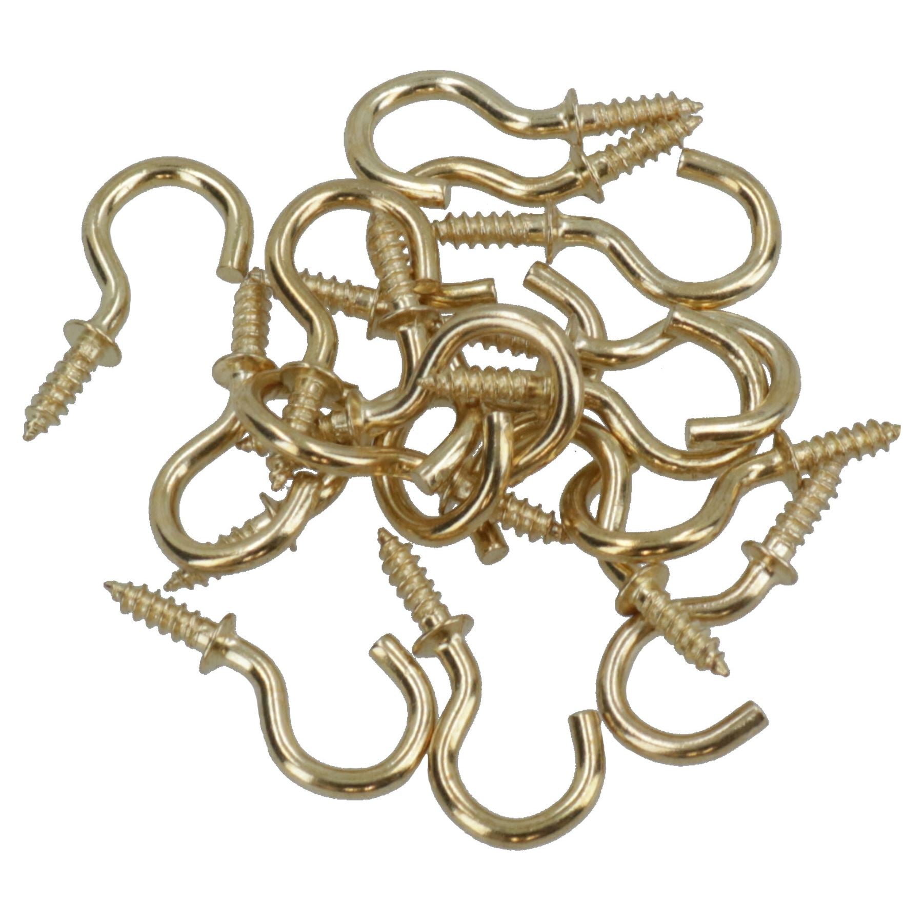 Crochets à vis à épaulement Attaches Cintre Plaqué laiton 8 mm de diamètre 16 mm de longueur