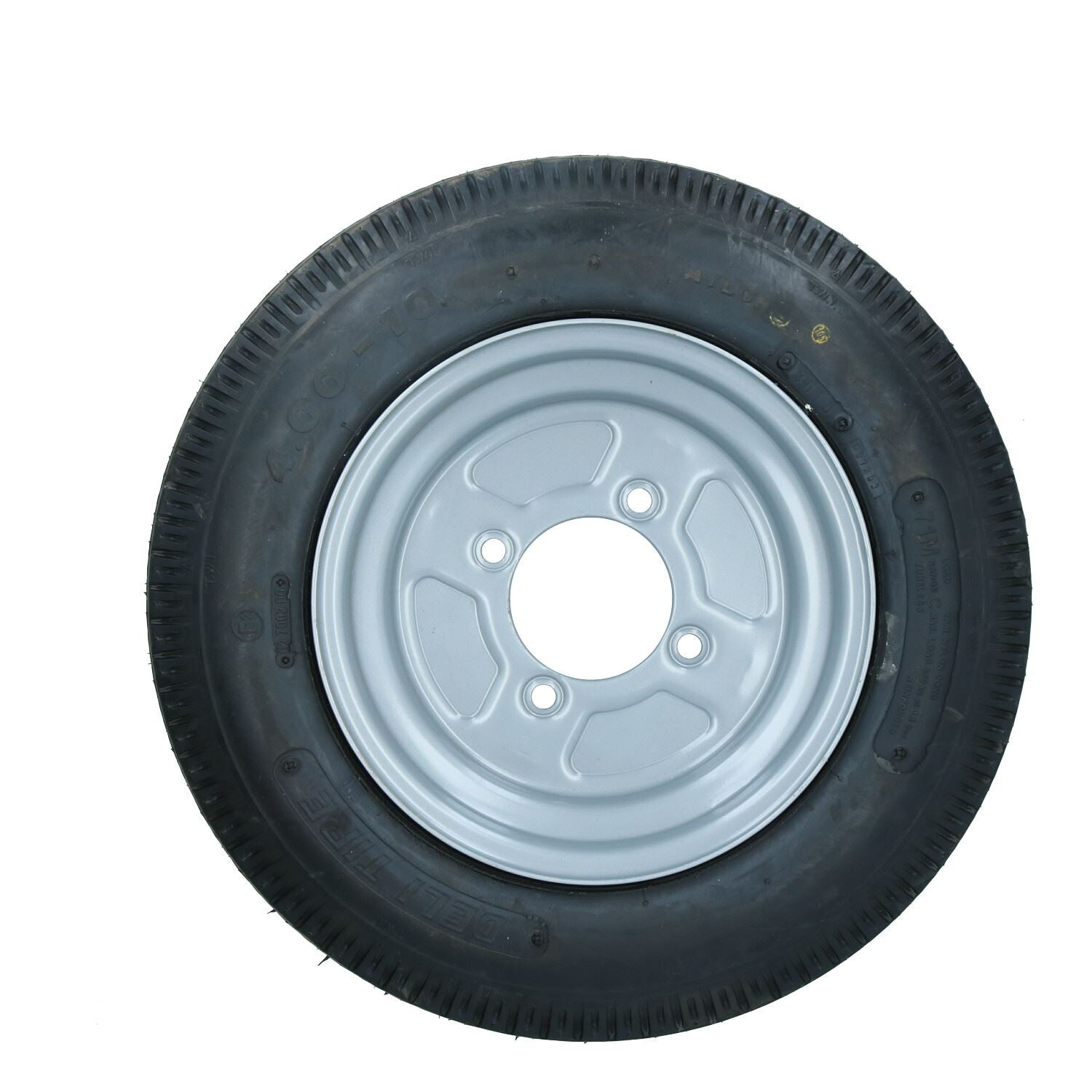 Roue et pneu de remorque 10" 4.00-10 avec PCD 115 mm pour Erde, Daxara 6 PLY