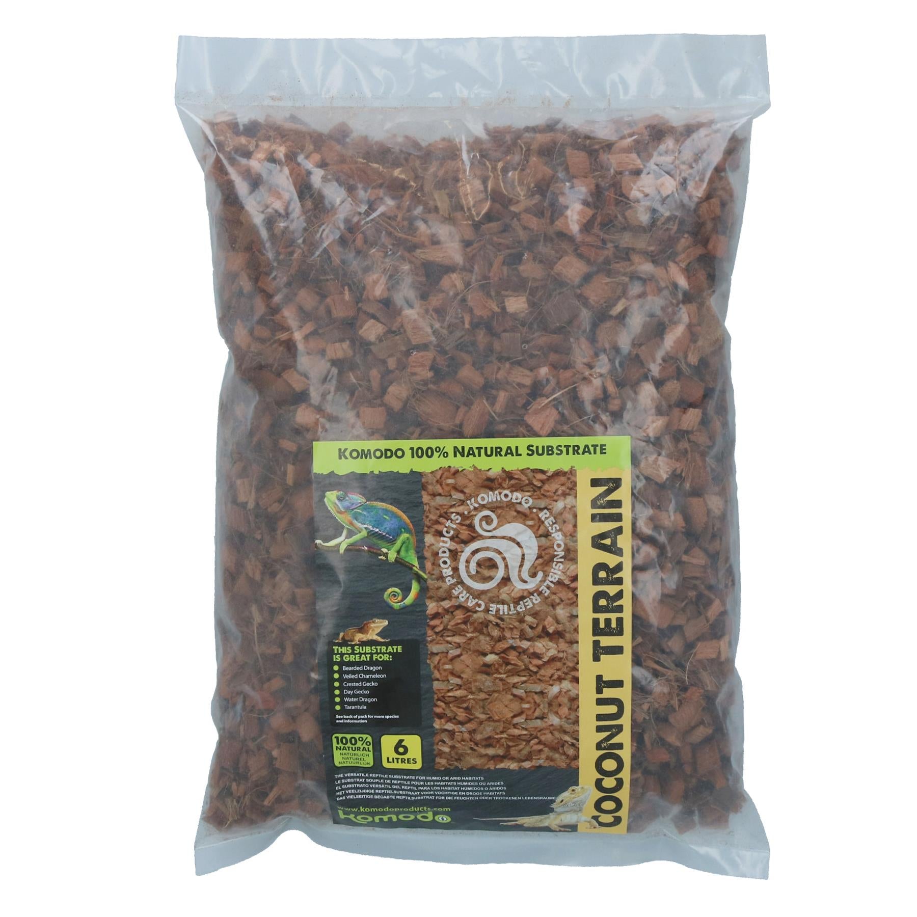 2 Pack 6 Litre Natural Coconut Husk Terrain Reptile Insect Bedding Covering