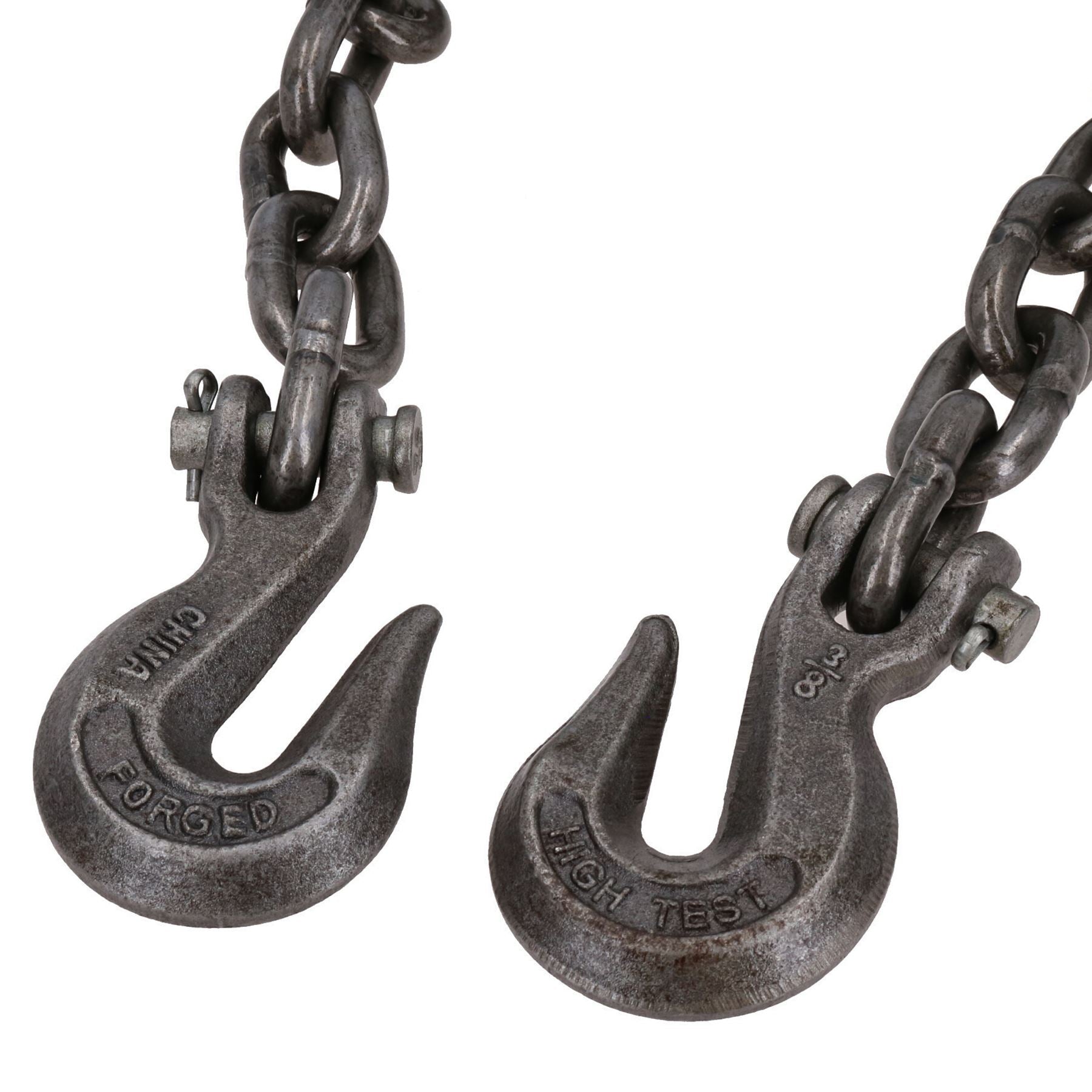 4 Metre Tow Towing Recovery Chain 2 Grab Hooks With 2450kg Working Load