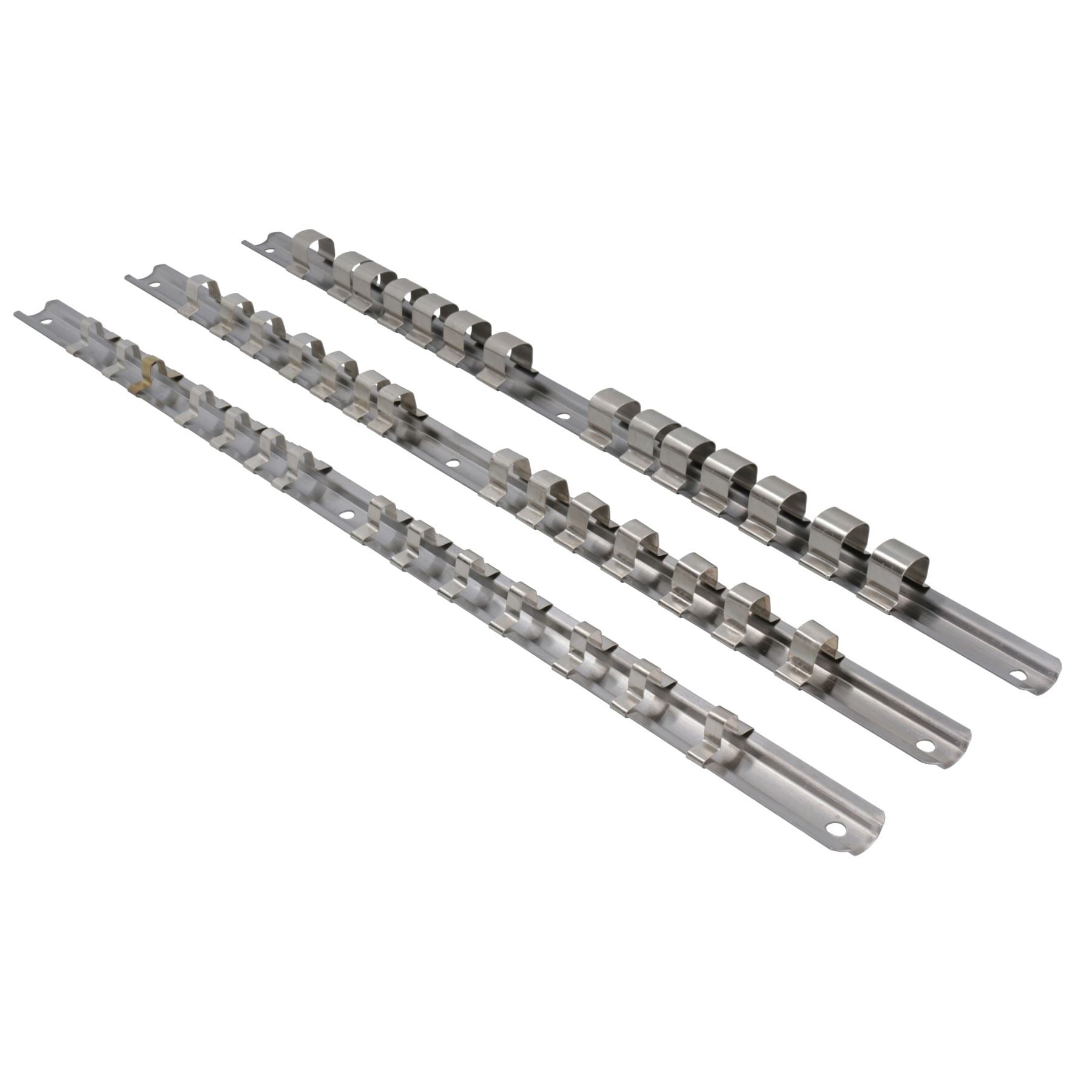 Ensemble de 3 rails à douilles 1/2" 3/8" 1/4" Support de rangement Organisateur de poignée TE063