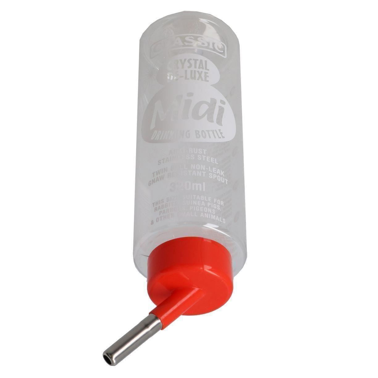 Bouteille d'eau antirouille à double bille pour petits animaux, 320 ml, résistante aux rongements, 1 à 12 pièces