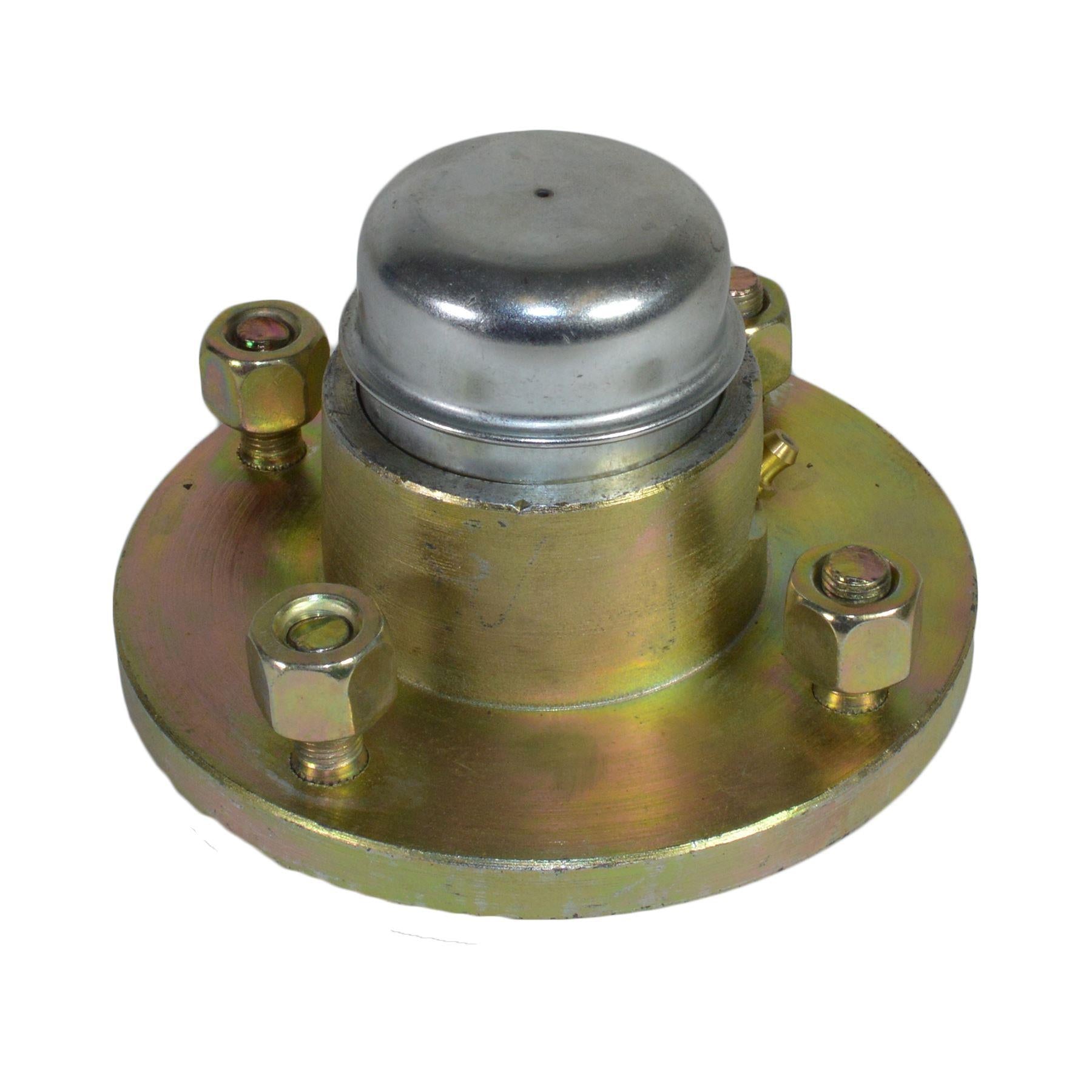 Lot de 2 moyeux de roue de remorque et essieux à fusée allongés 4" PCD