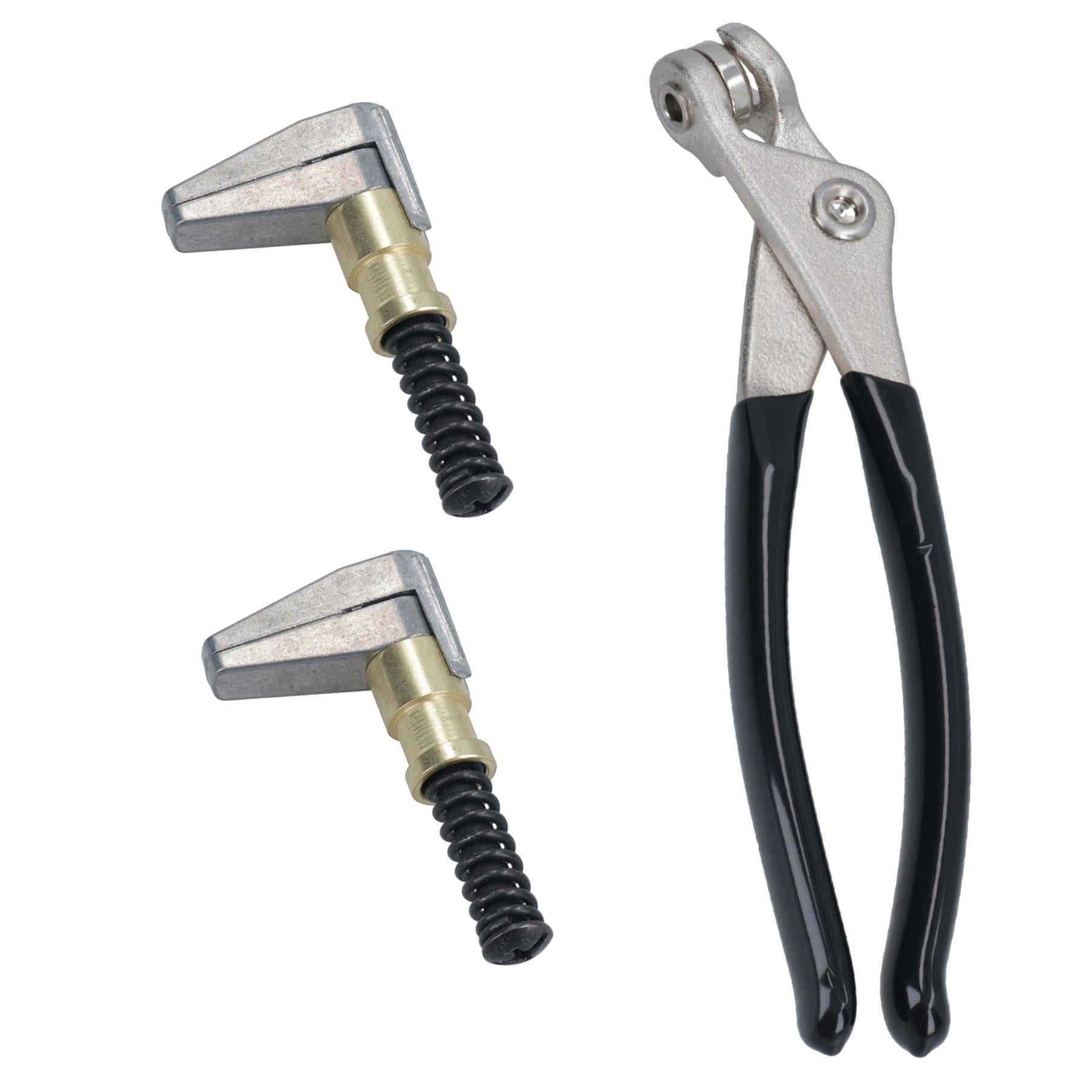 Cleco Seitenkanten-Endklemmen, Befestigungsgriffe, 19 mm offen, 25 mm Tiefe + Zange