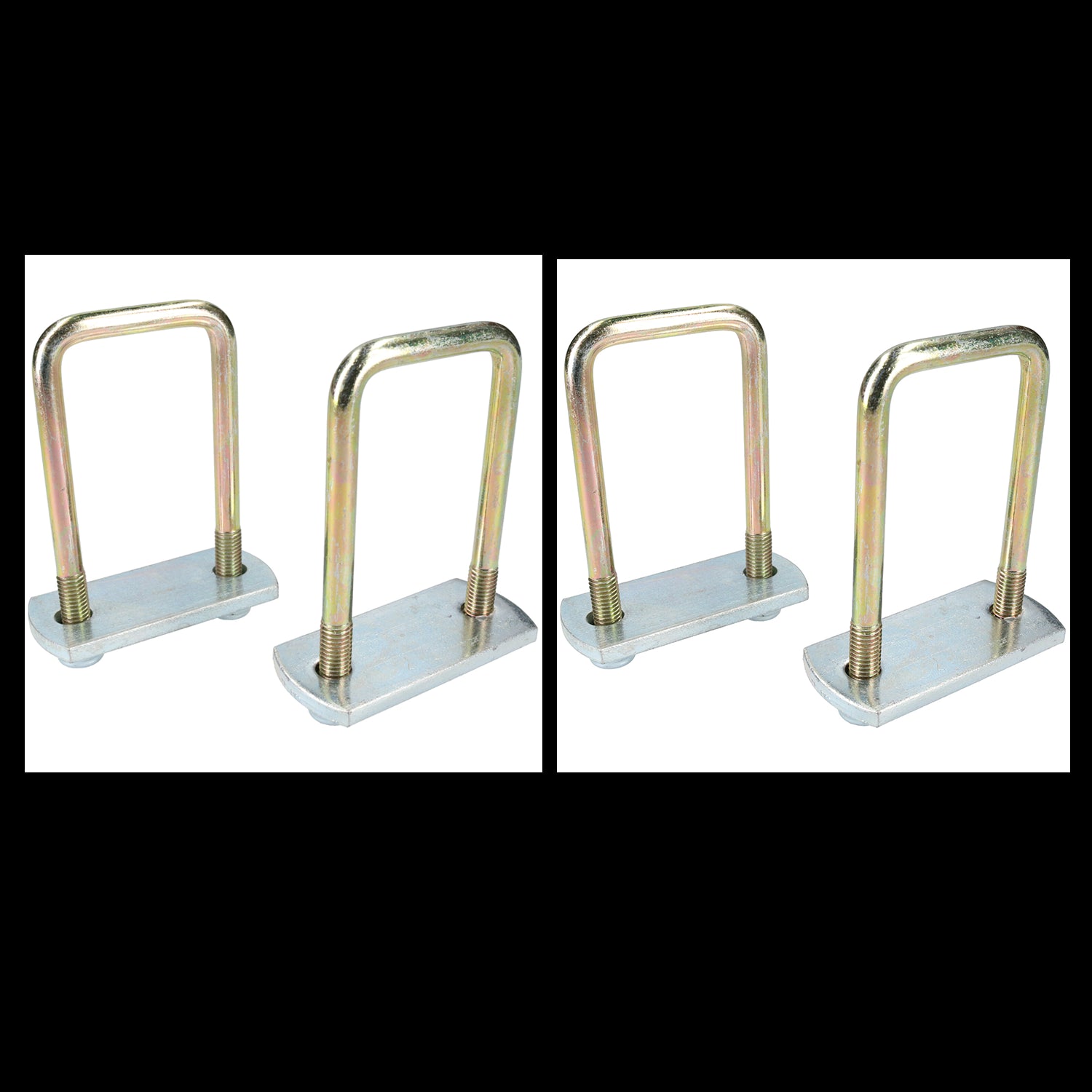 4er-Pack M10 50 mm x 100 mm U-Bolzen N-Bolzen mit Platten und Muttern HOCHZUG