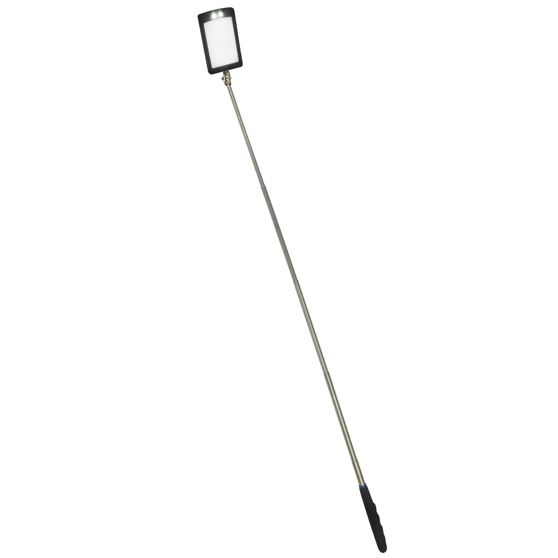 2 LED Helle Licht Taschenlampe Ausziehbarer Teleskop Inspektionsspiegel 50 x 80mm TE759