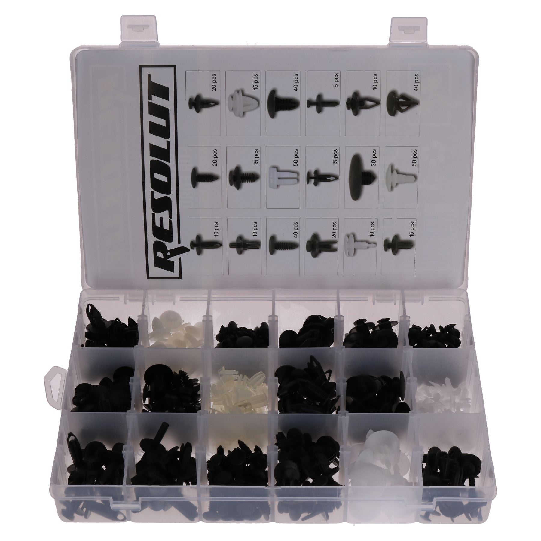 Assortiment de 300 clips de garniture Ford, rivets de retenue, œillets de retenue, fixations