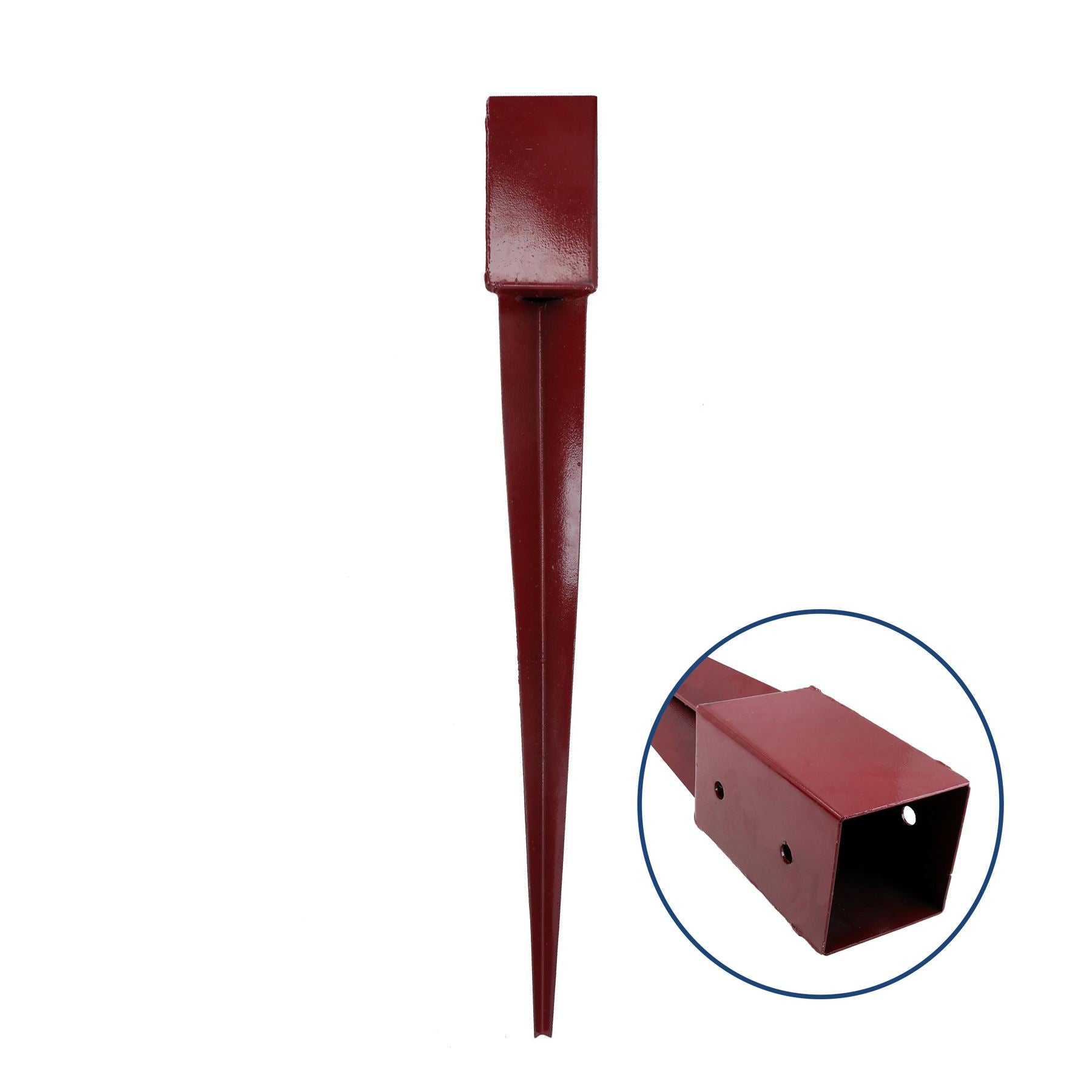 Support de poteau de clôture avec piquet à enfoncer pour poteaux 75 mm x 75 mm