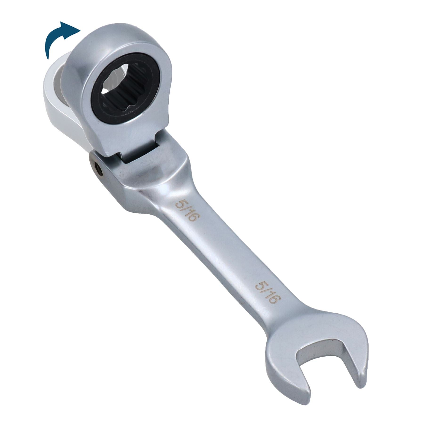 5/16” AF SAE Imperial Flexible Stubby Flexi Head Ratchet Spanner Combi Wrench