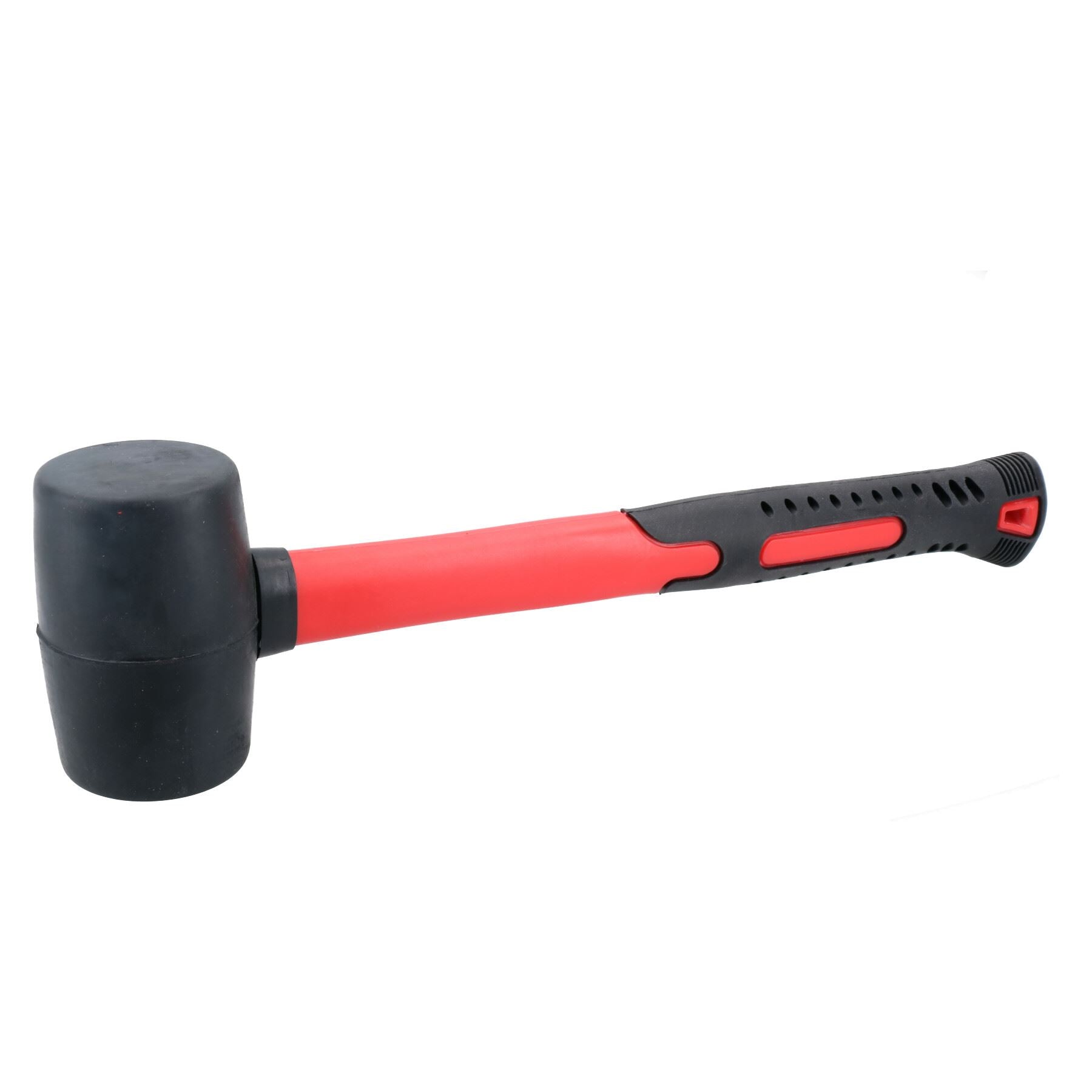 Maillet en caoutchouc noir de 8 oz avec manche en fibre de verre et tête non marquante