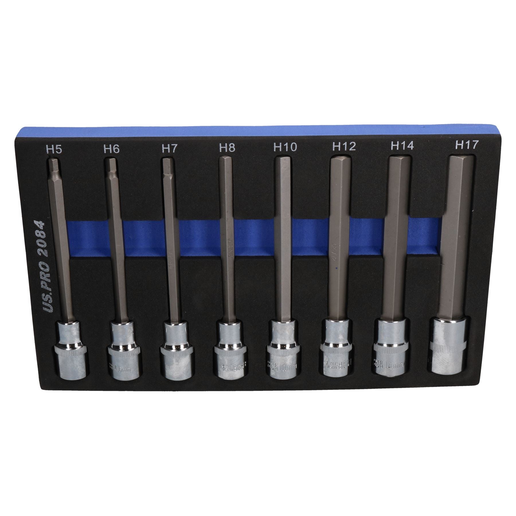 1/2" Drive Allen Hex Key Sockets Extra Long 140mm 5mm - 17mm 8pc Set