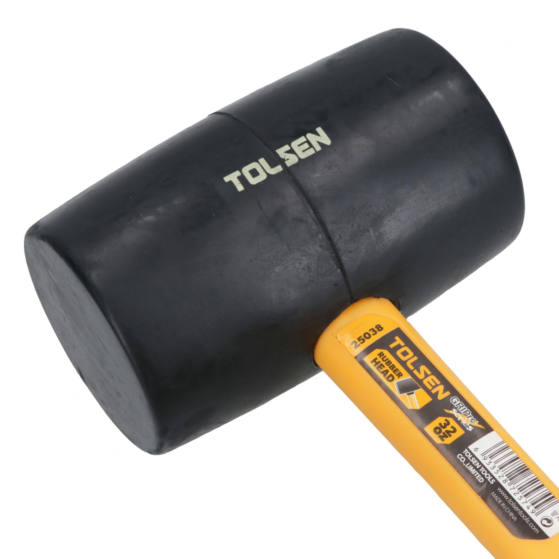 32oz Black Rubber Mallet With Fibreglass Handle Hammer Non Marking Head