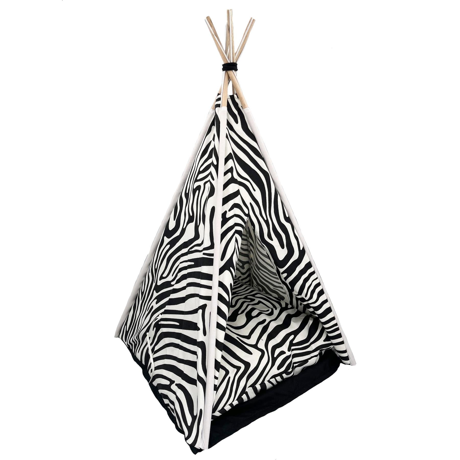 Zebra-Print Katze Kätzchen kleine Tiere spielen Zelt Tipi faltbare Haus Kissen Matte
