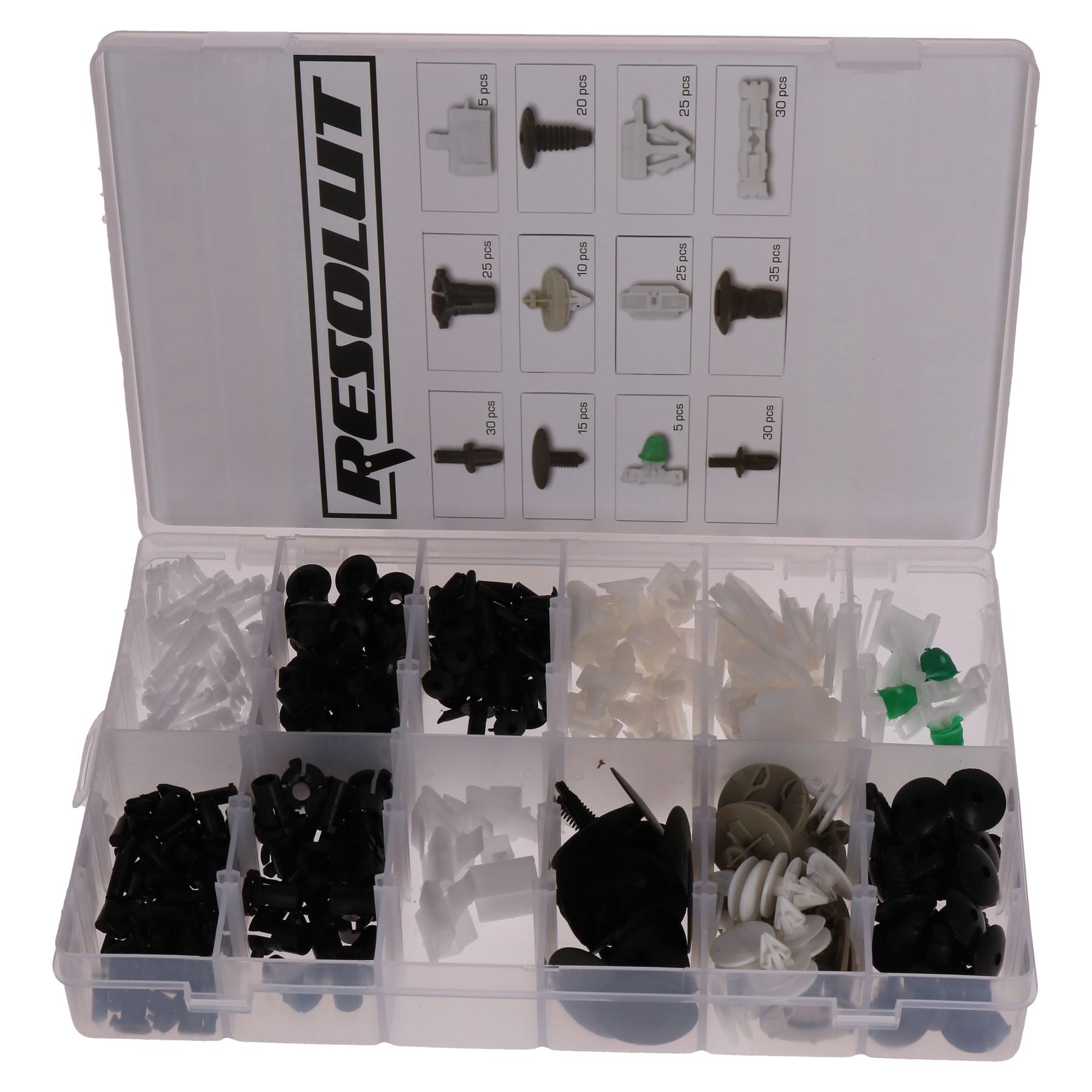 Assortiment de 255 clips de garniture pour Volkswagen, rivets de retenue, œillets de retenue, fixations