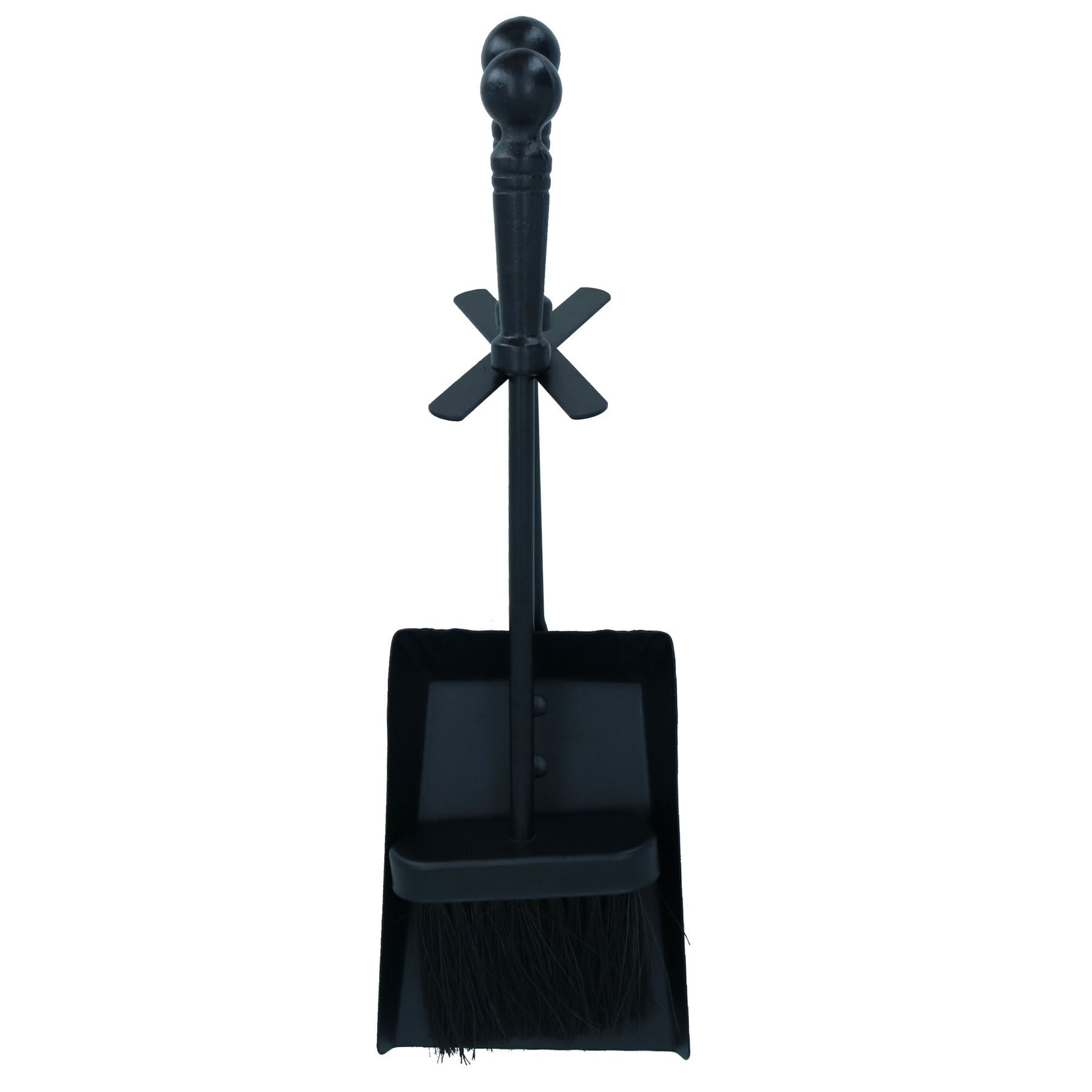 Hearth Tidy Brush & Shovel Set Black Handle Fireplace Accessory Sweep Spade