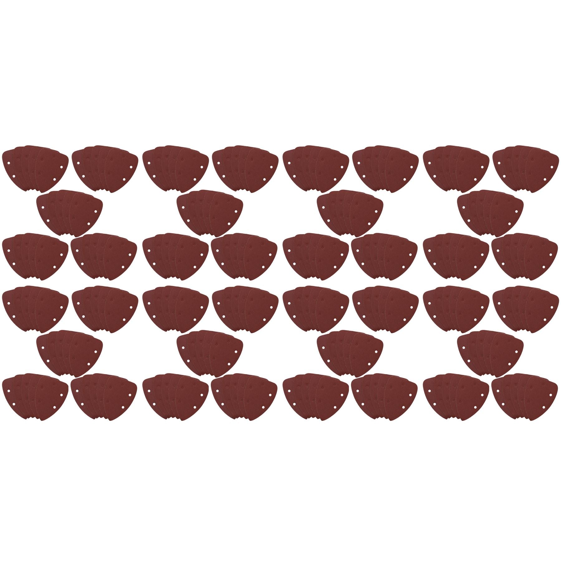 Lot de 200 disques abrasifs auto-agrippants triangulaires de 140 mm, grain 60, gros